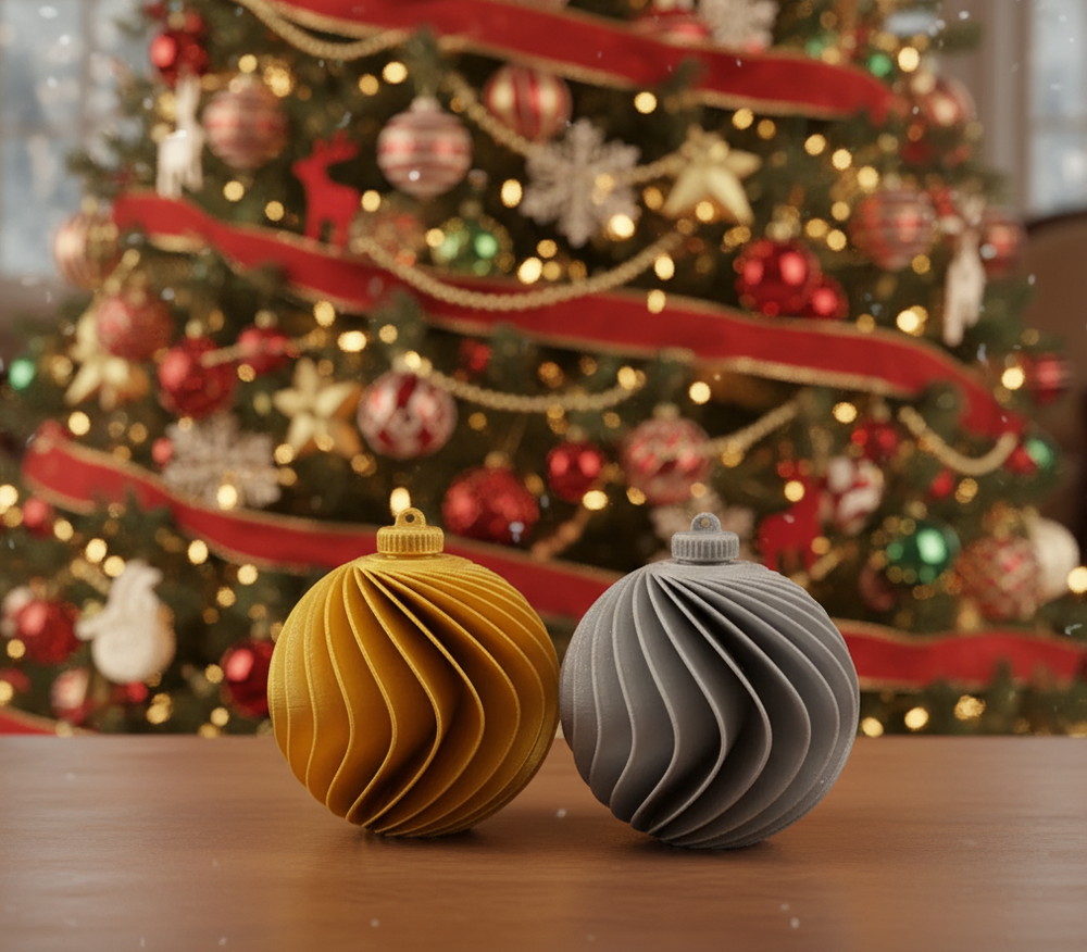 Christmas Tree Ornament SPHERE (80mm round) with Cap (Weihnachtsbaumschmuck)
