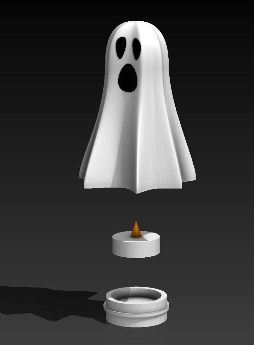 Tea Candle Ghost Lamp
