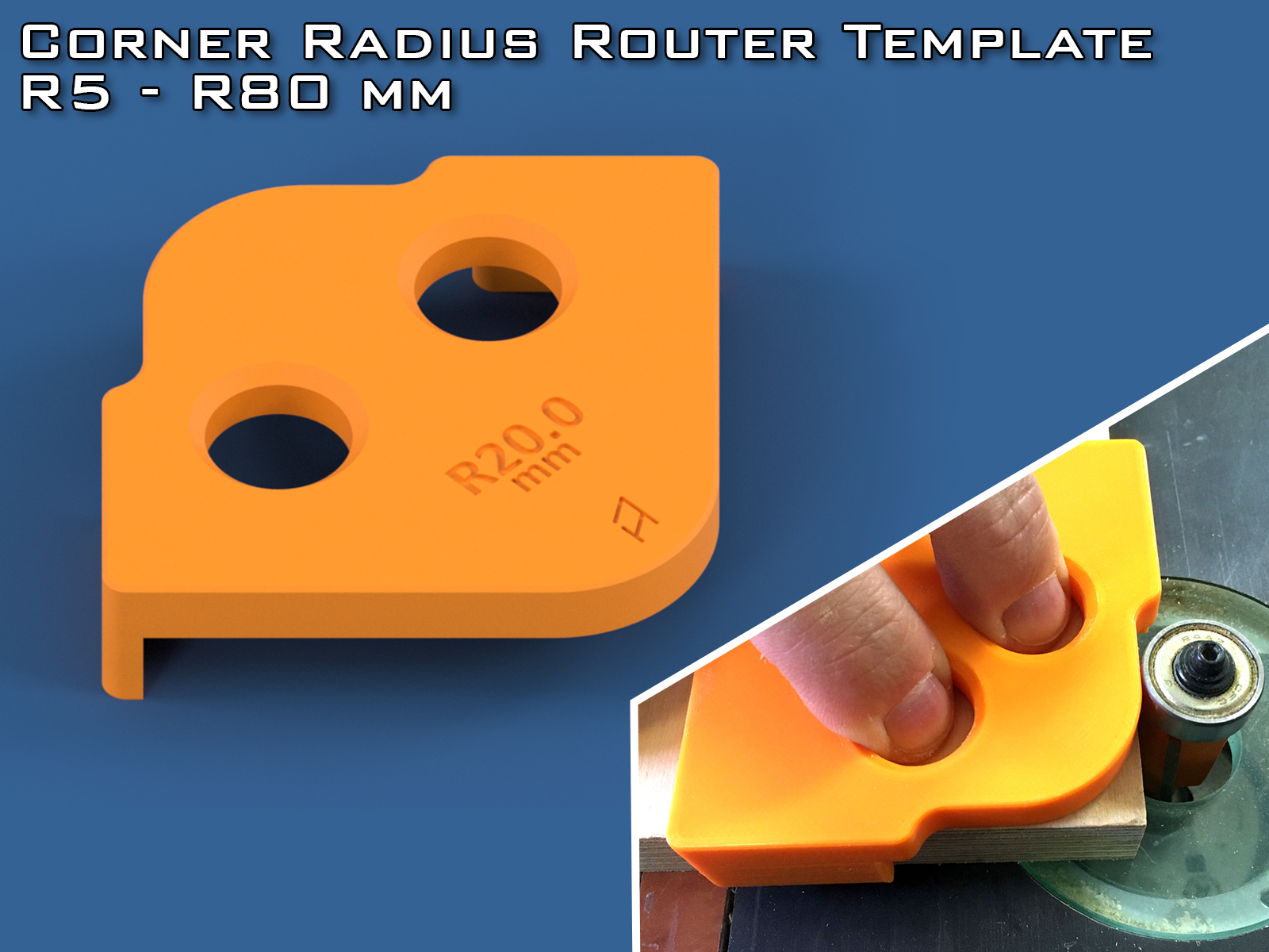 Corner Radius Router Template (5-80mm)