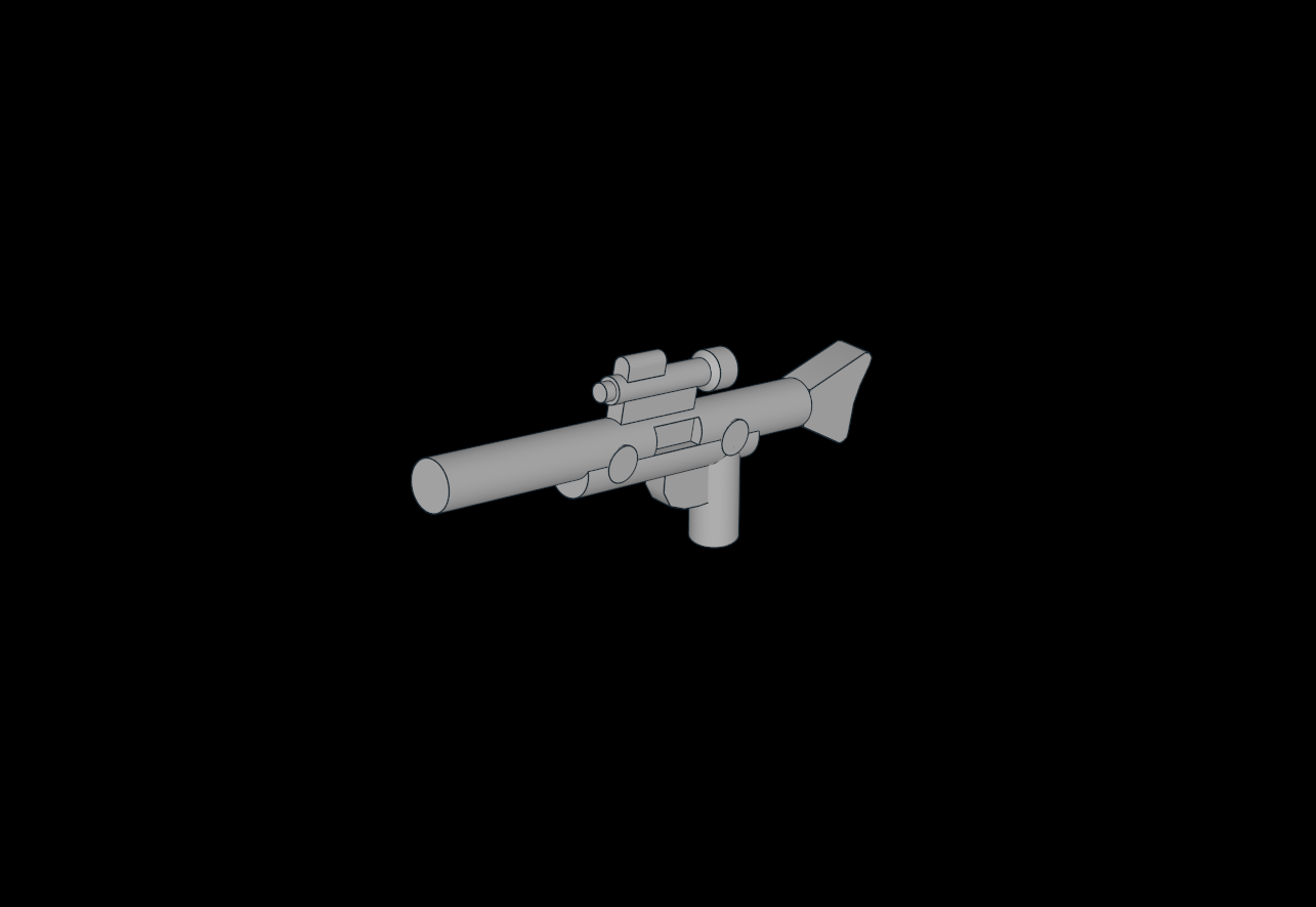 Lego Compatible (57899.dat) Minifig Gun Long Blaster