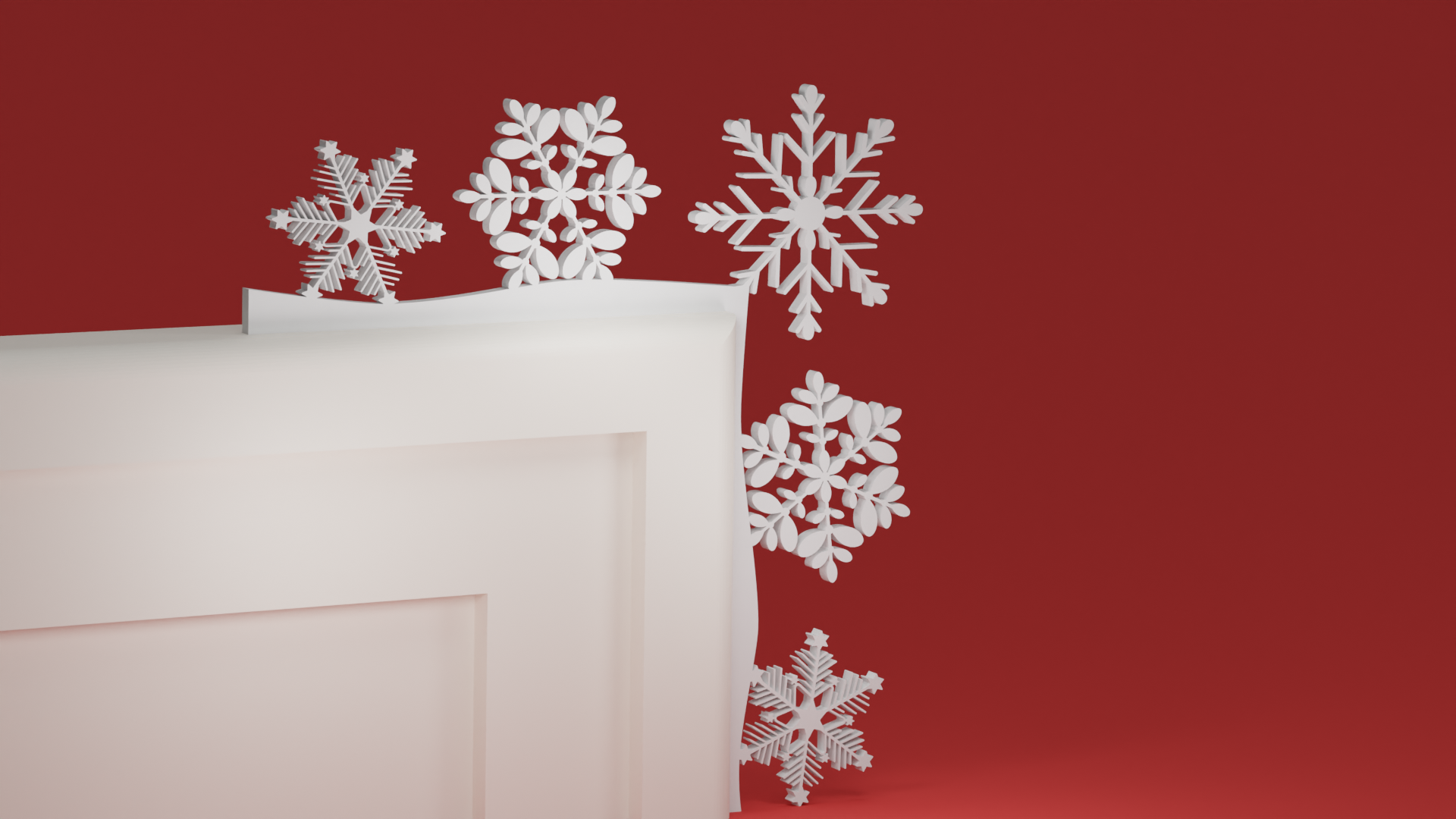 Christmas Door Trim Corner 09 - Snowflakes (Christmas ornament)