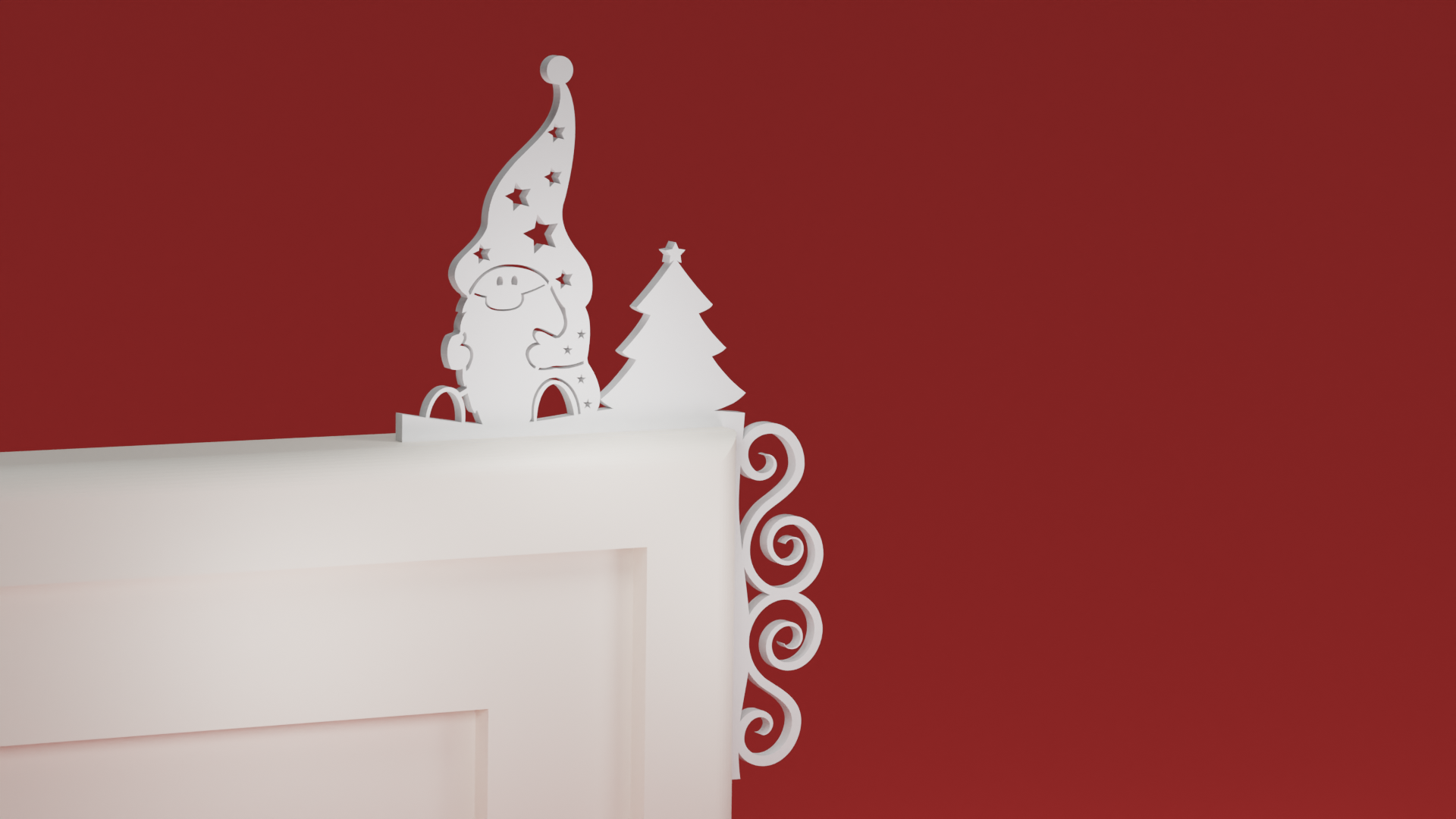Christmas Door Trim Corner 36 - Snowman (Christmas ornament)