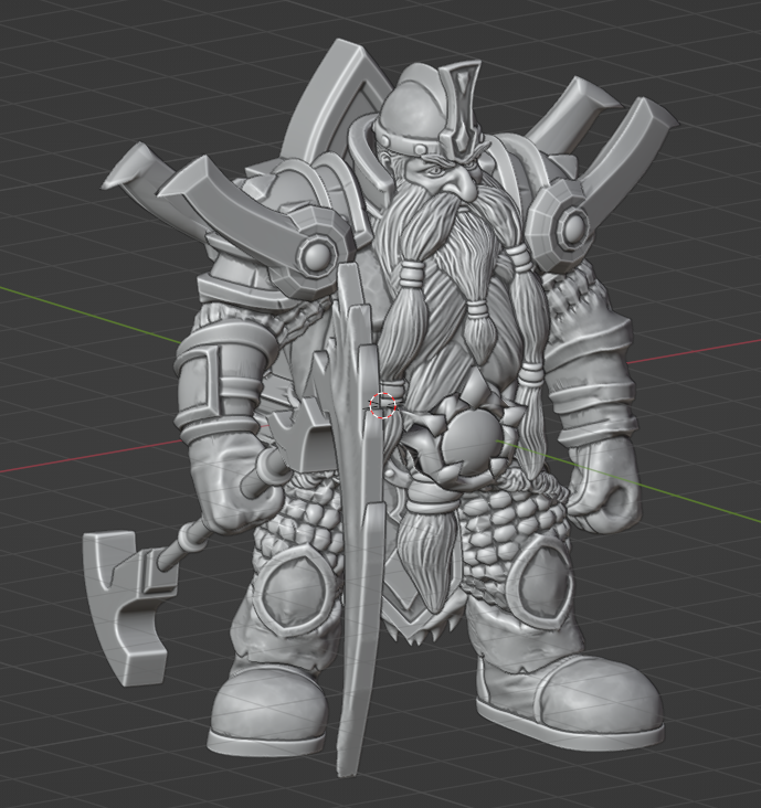 World of Warcraft Dwarf with complete Armor and Weapon