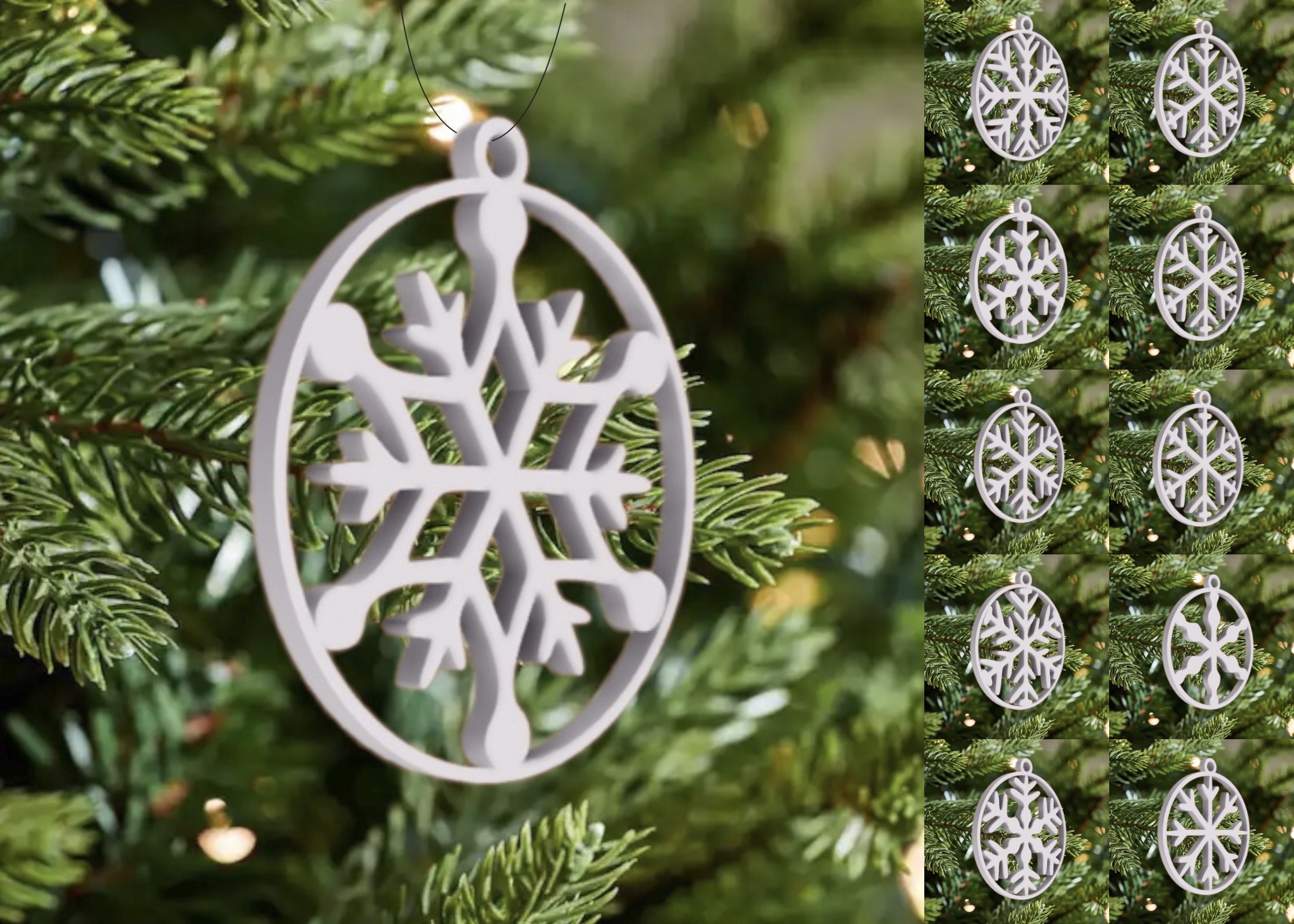 Christmas ornament/ball/decoration - snowflake S3.05