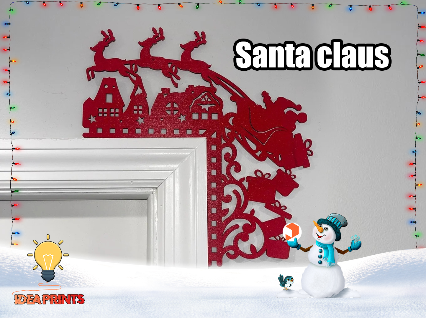 Christmas Door Trim Corner - Santa claus #4