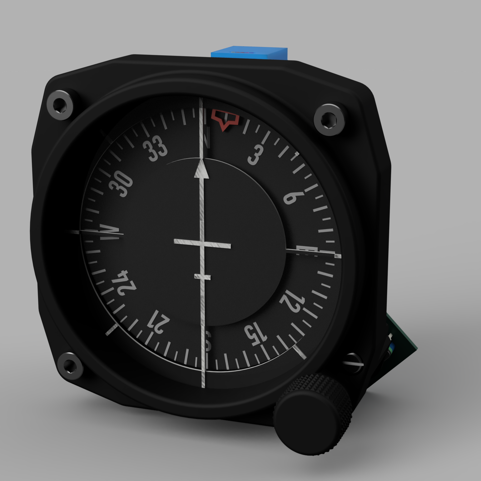 Gyro Compass (Heading Indicator) for Flight Simulation