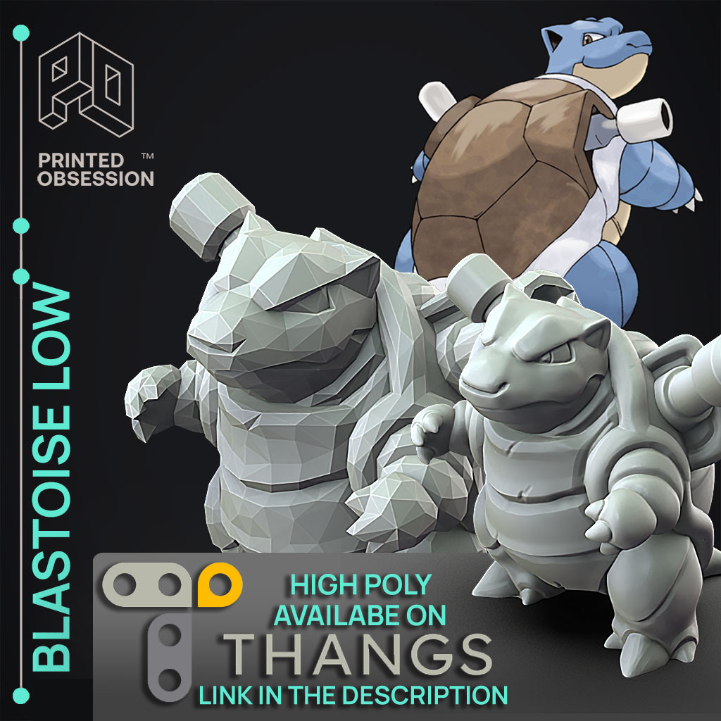 Blastoise Low Poly - Pokemon - Fan Art