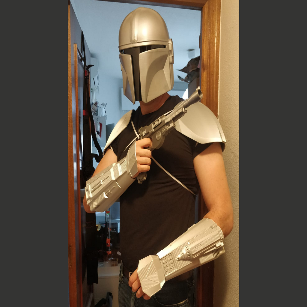 The Mandalorian beskar armor shoulder