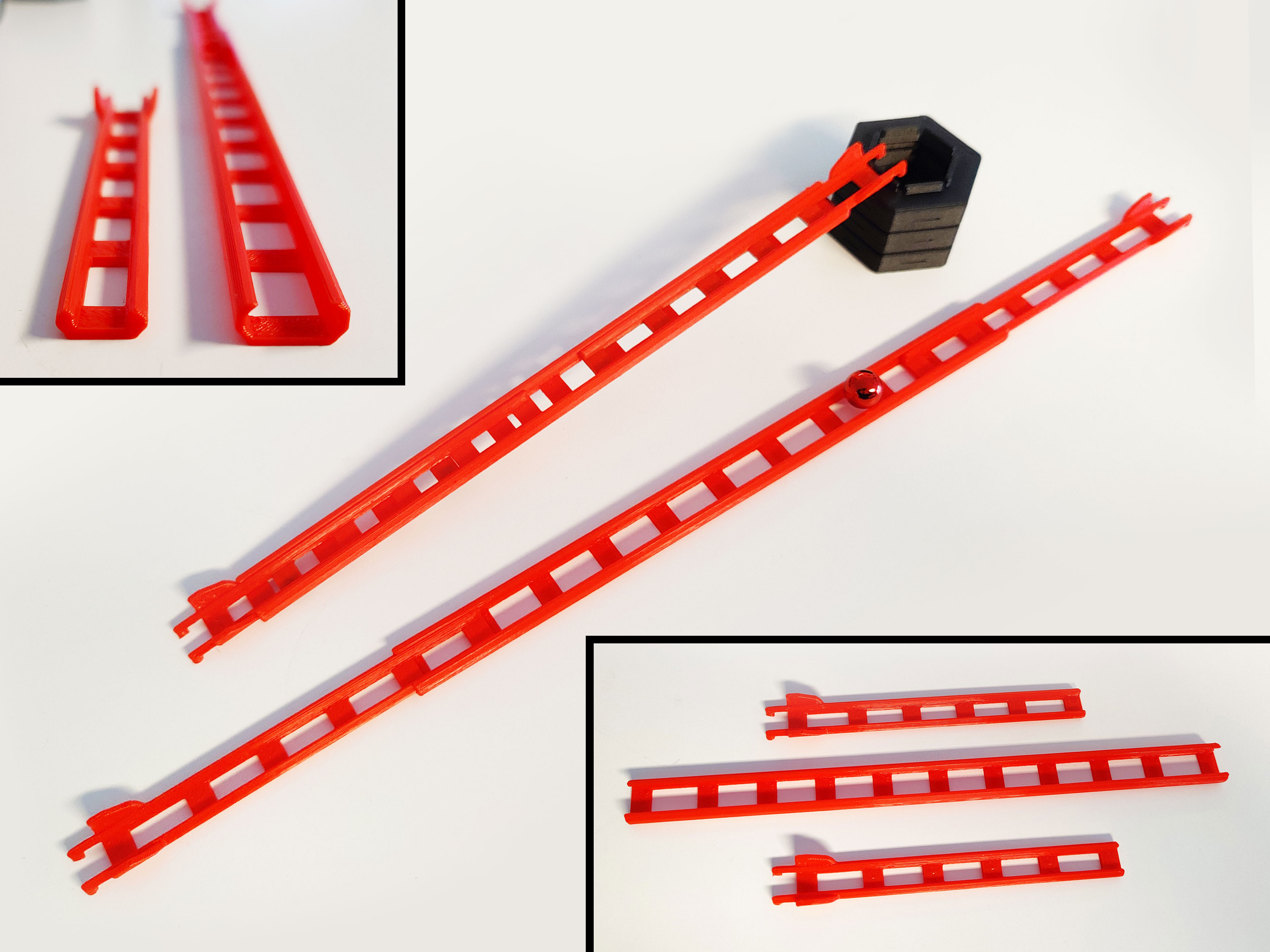 Extendable rail marble track - gravitrax compatible