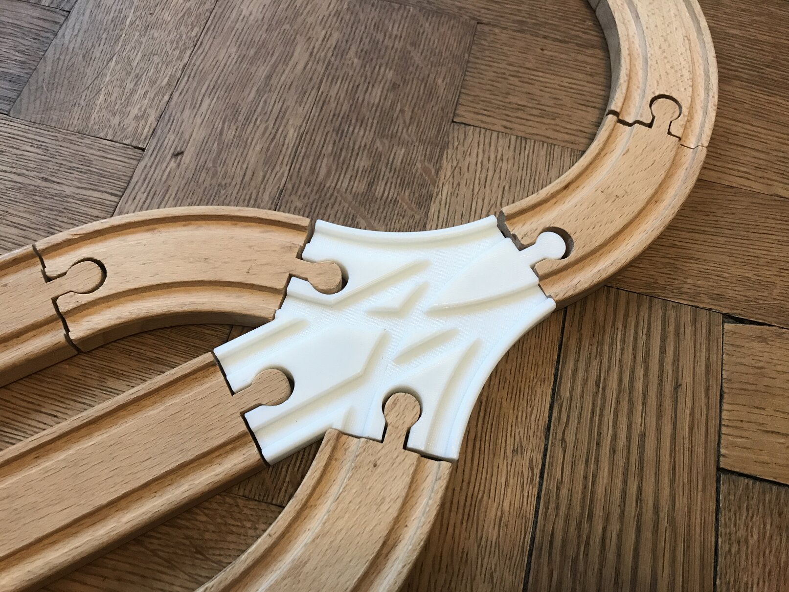 Small 45deg Double Switch - Brio/IKEA Wooden Train Track