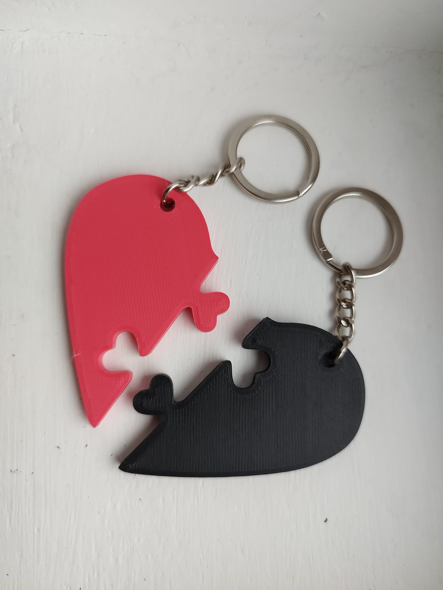 Heart keychain (two halves)