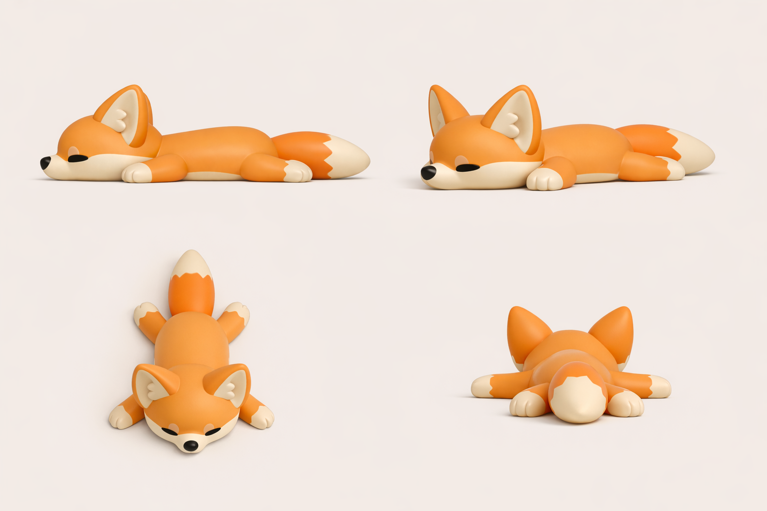 Cute Flexi Desert Fox Keychain