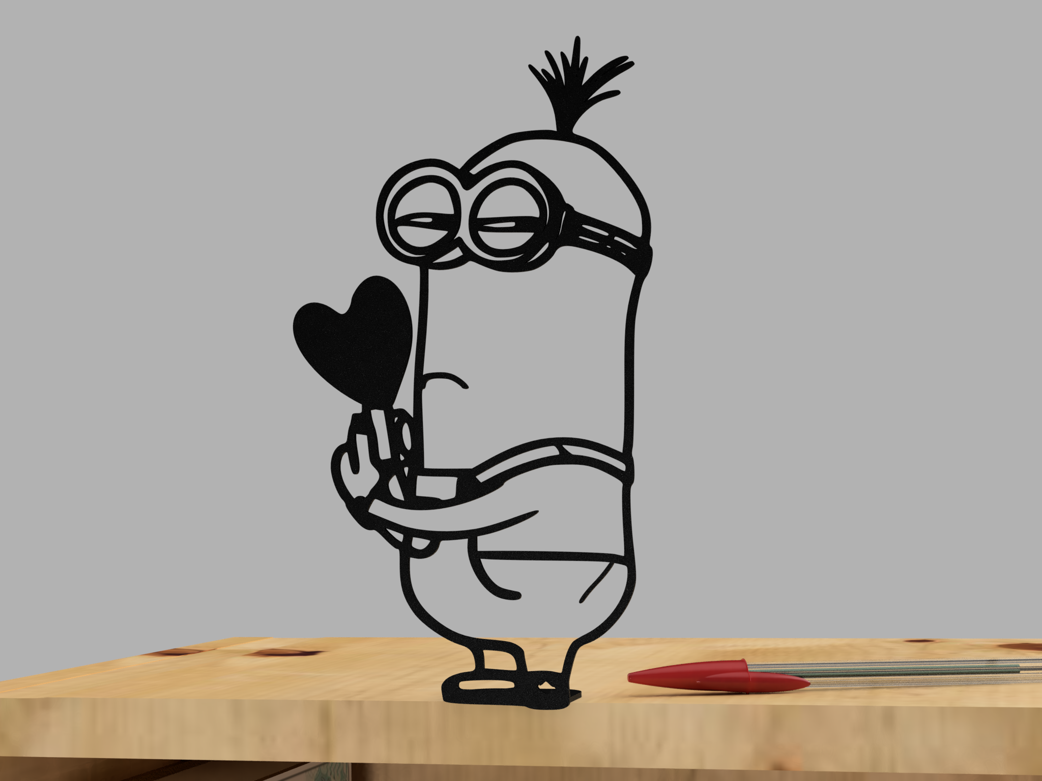 Kevin with a Valentine's Day heart