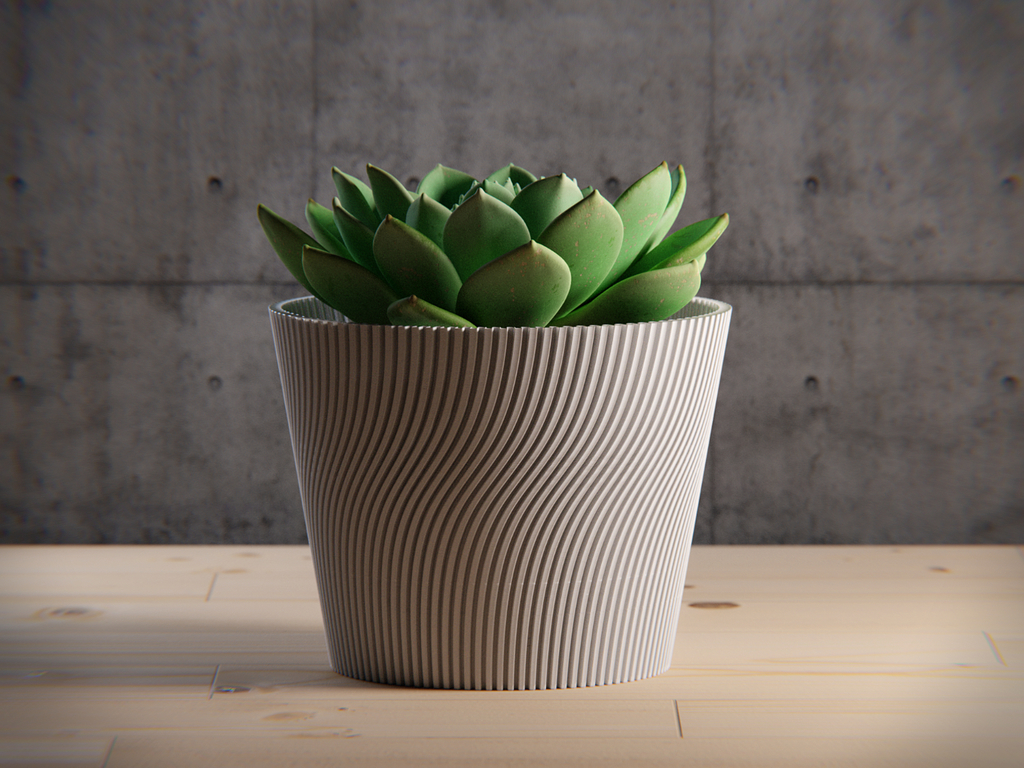 Twisted flower pot