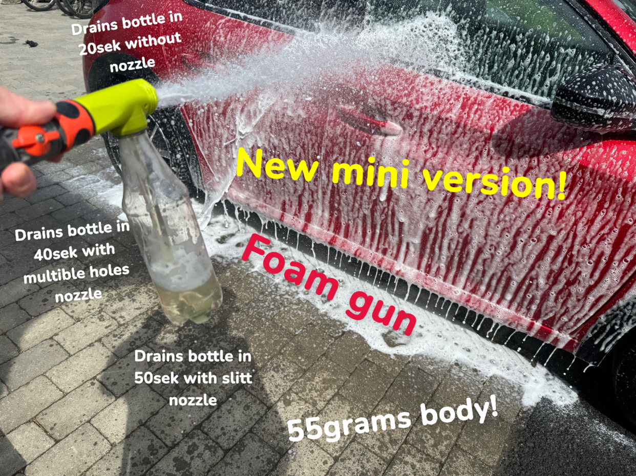 PET Bottle Foam Gun for Garden hose. Constant Soap dispenser.
