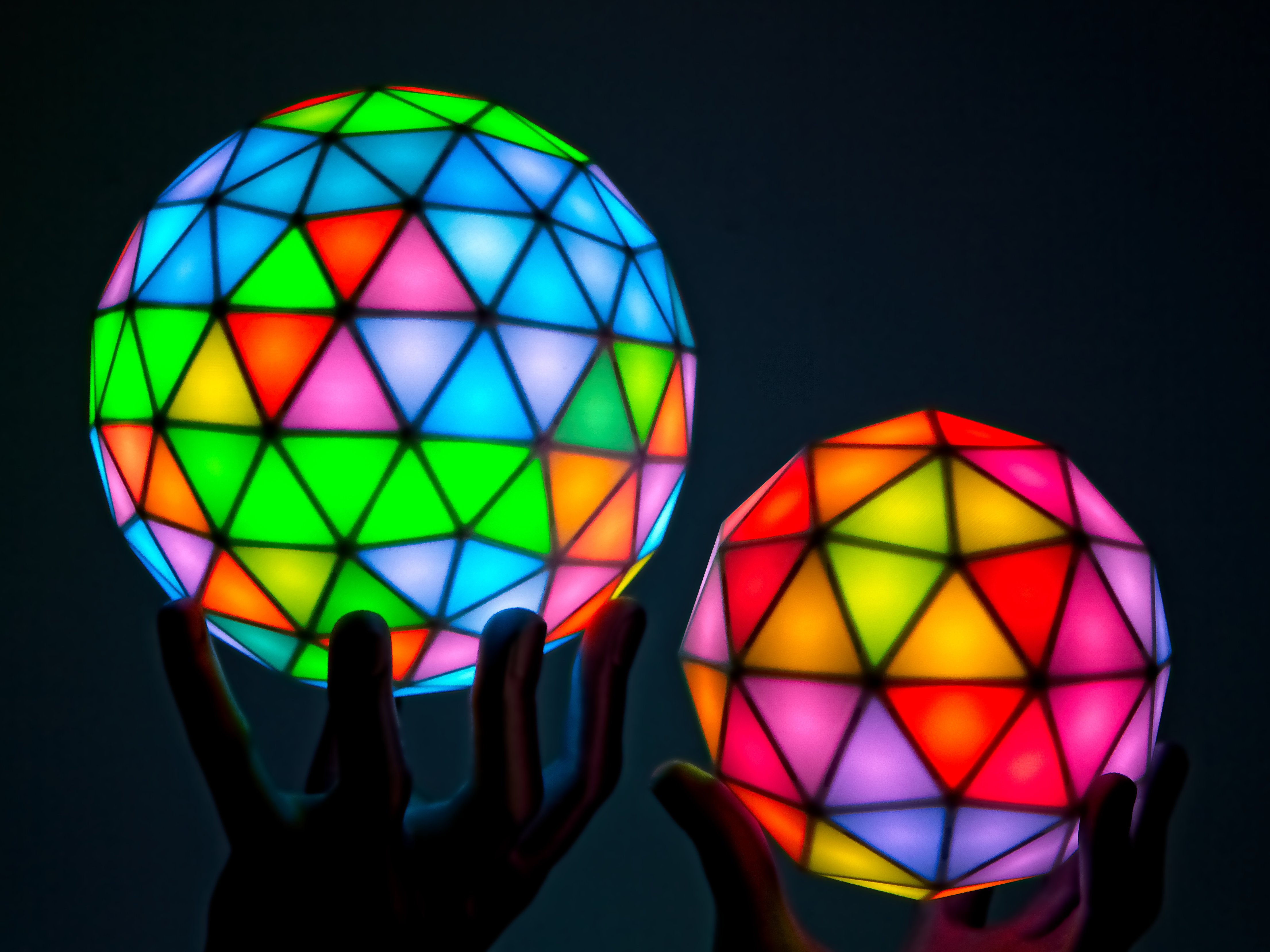 Geodesic(k) RGB LED Spheres