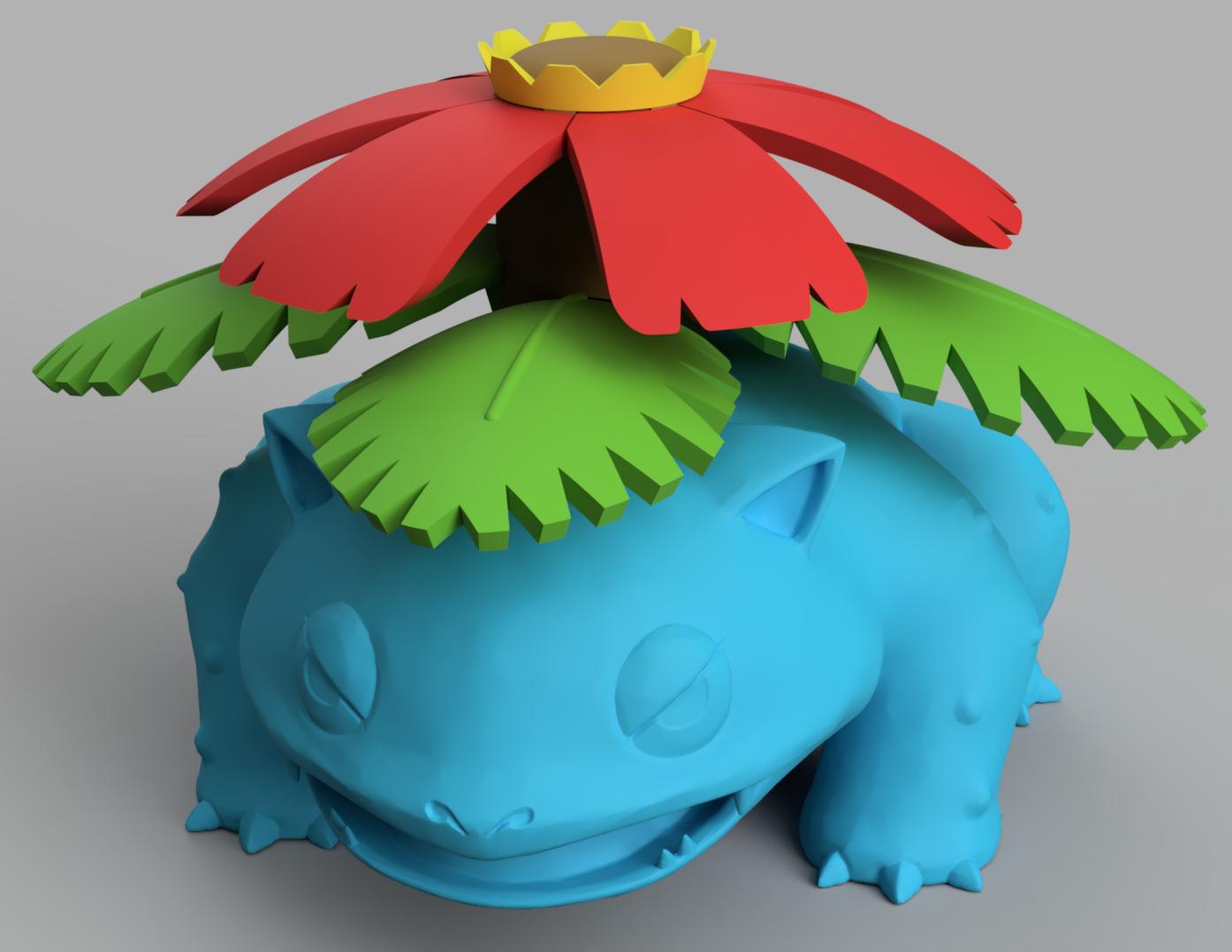 Venusaur - modular for easier print (Venusaur - modulární pro snazší tisk)