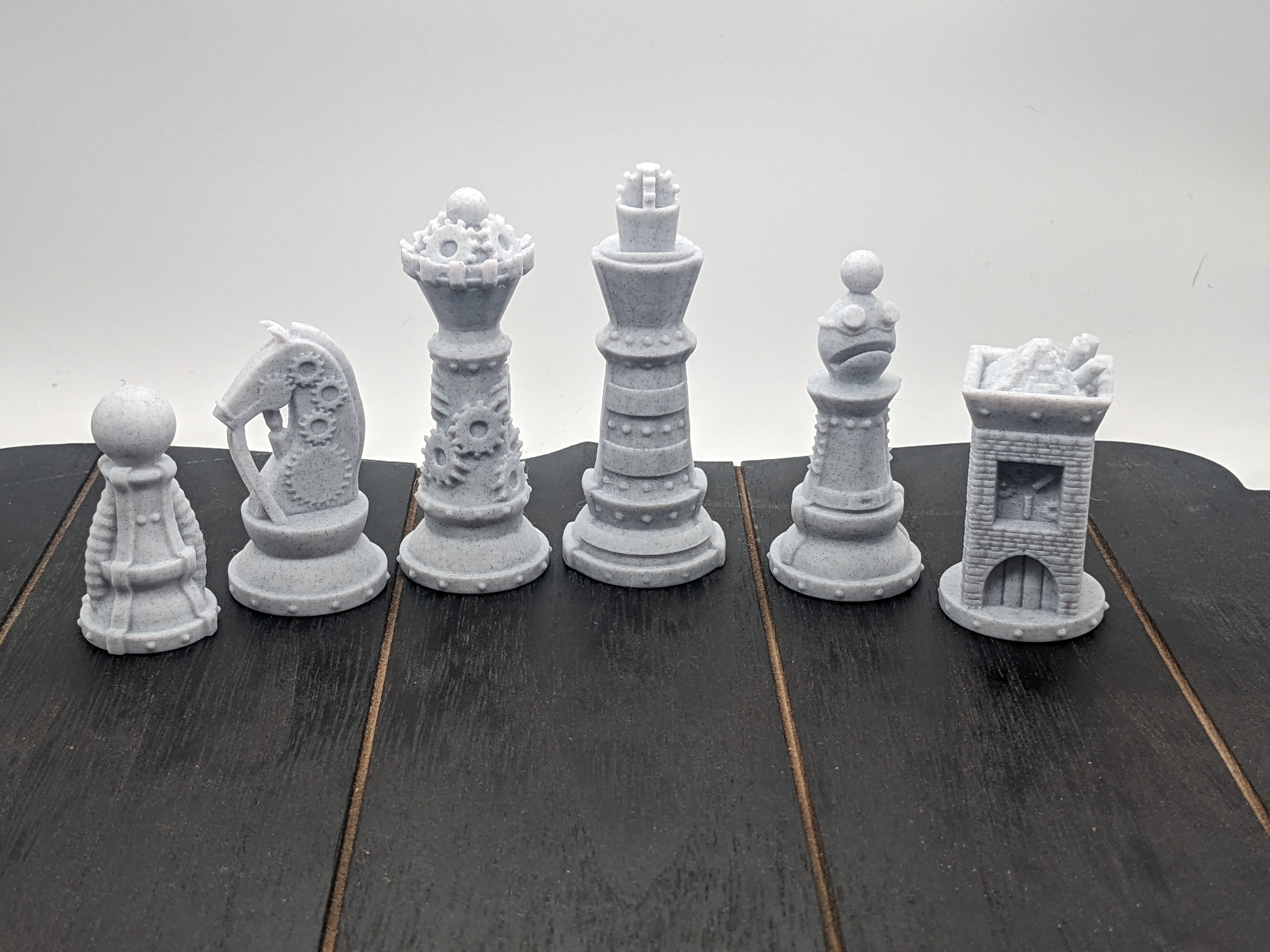 Steampunk Chess Set Remix for US Pennies