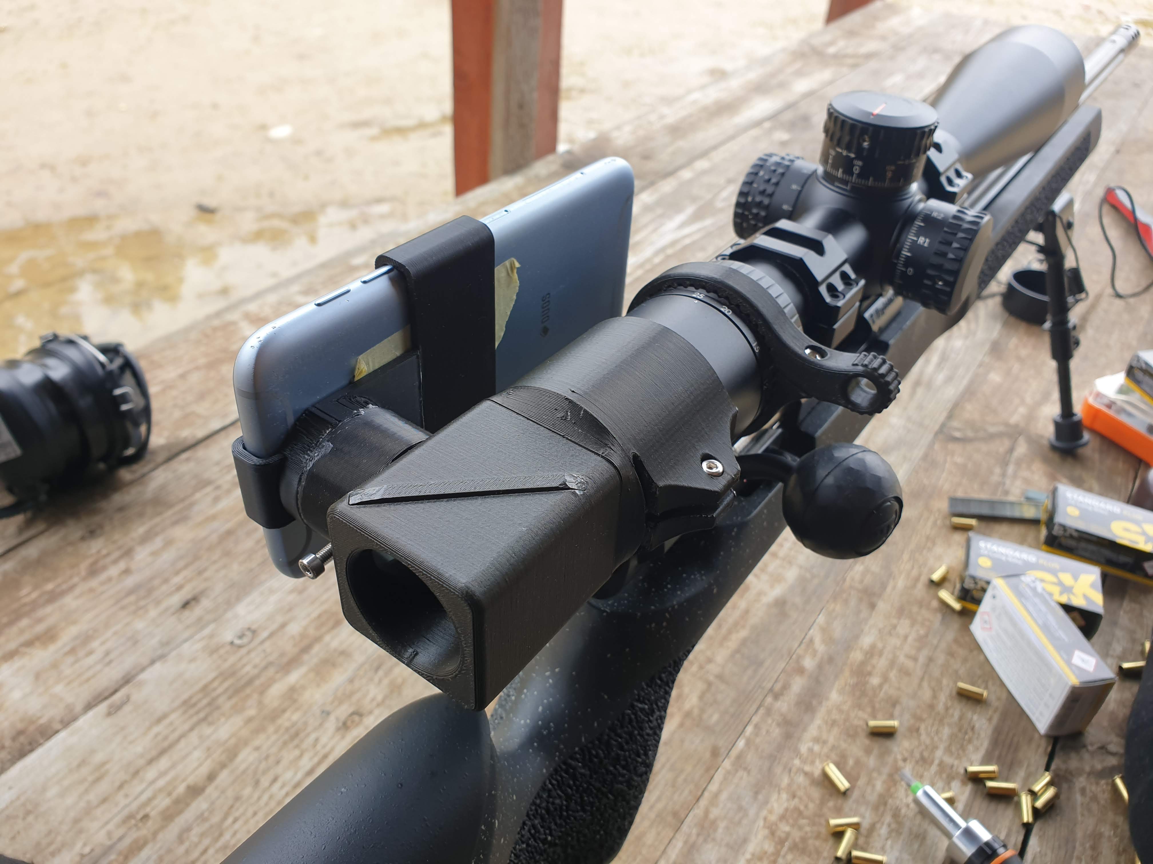 Scope shooting and filming camera attachment