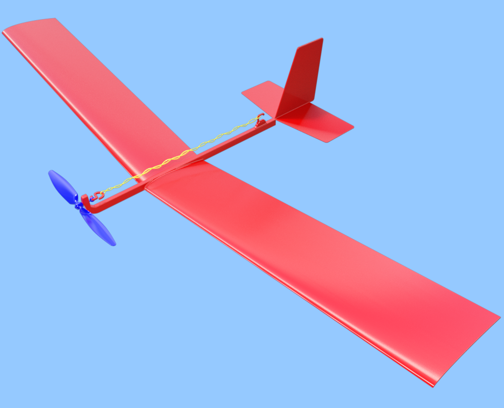 Rubber Band Powered Glider