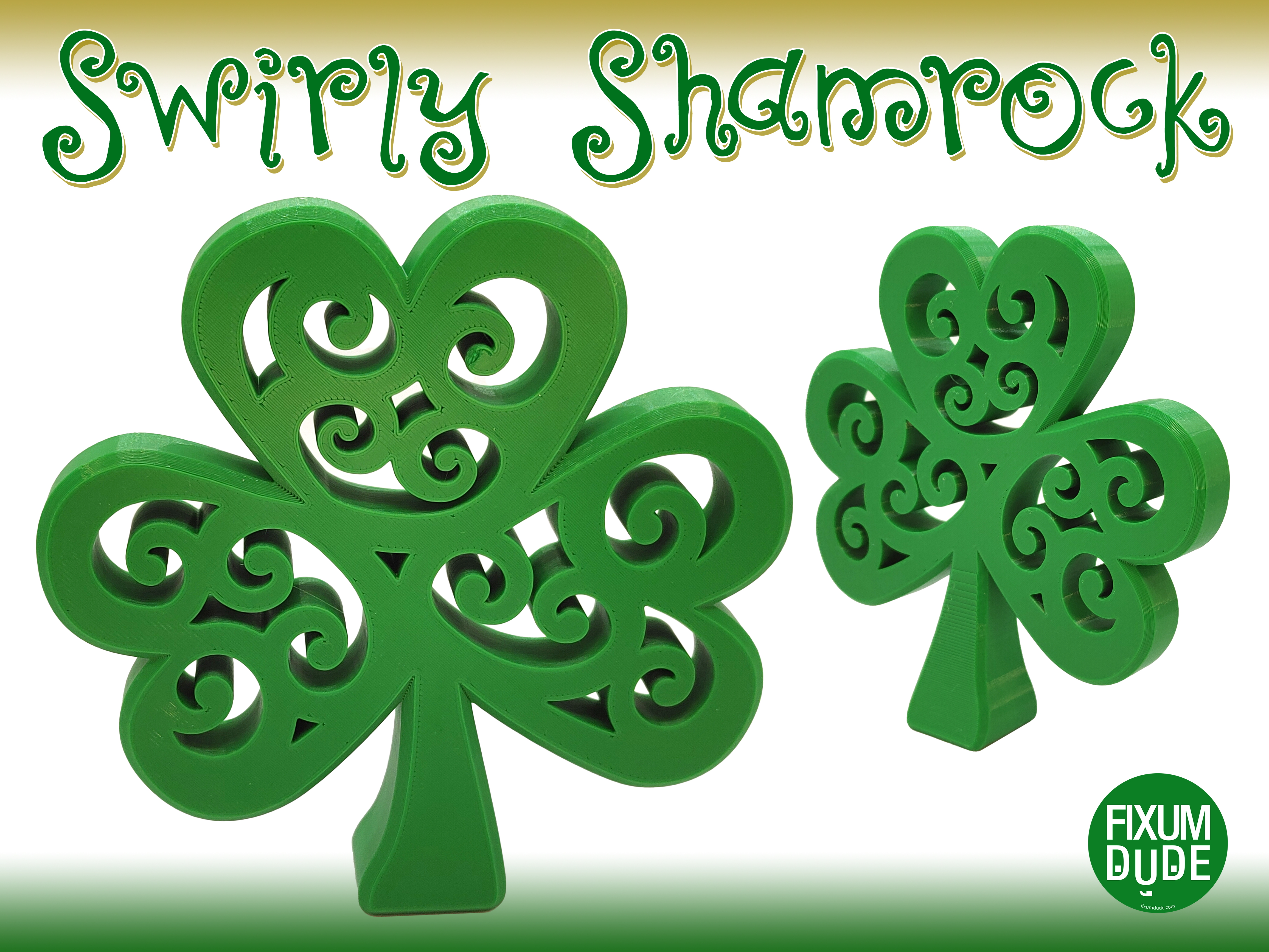Swirly Shamrock Decoration