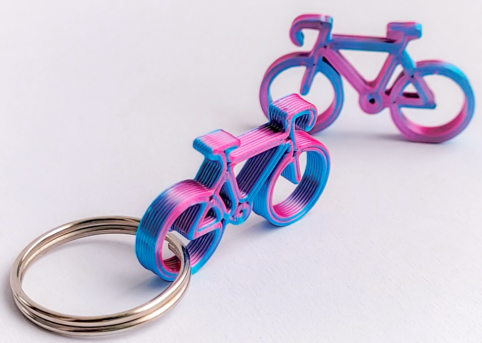 Bicyle / Bike Keyring / Keychain - Key Charm - quick and easy print - Gift idea - Road Cycling - bike lock - last meters - Gift inspiration - End of roll
