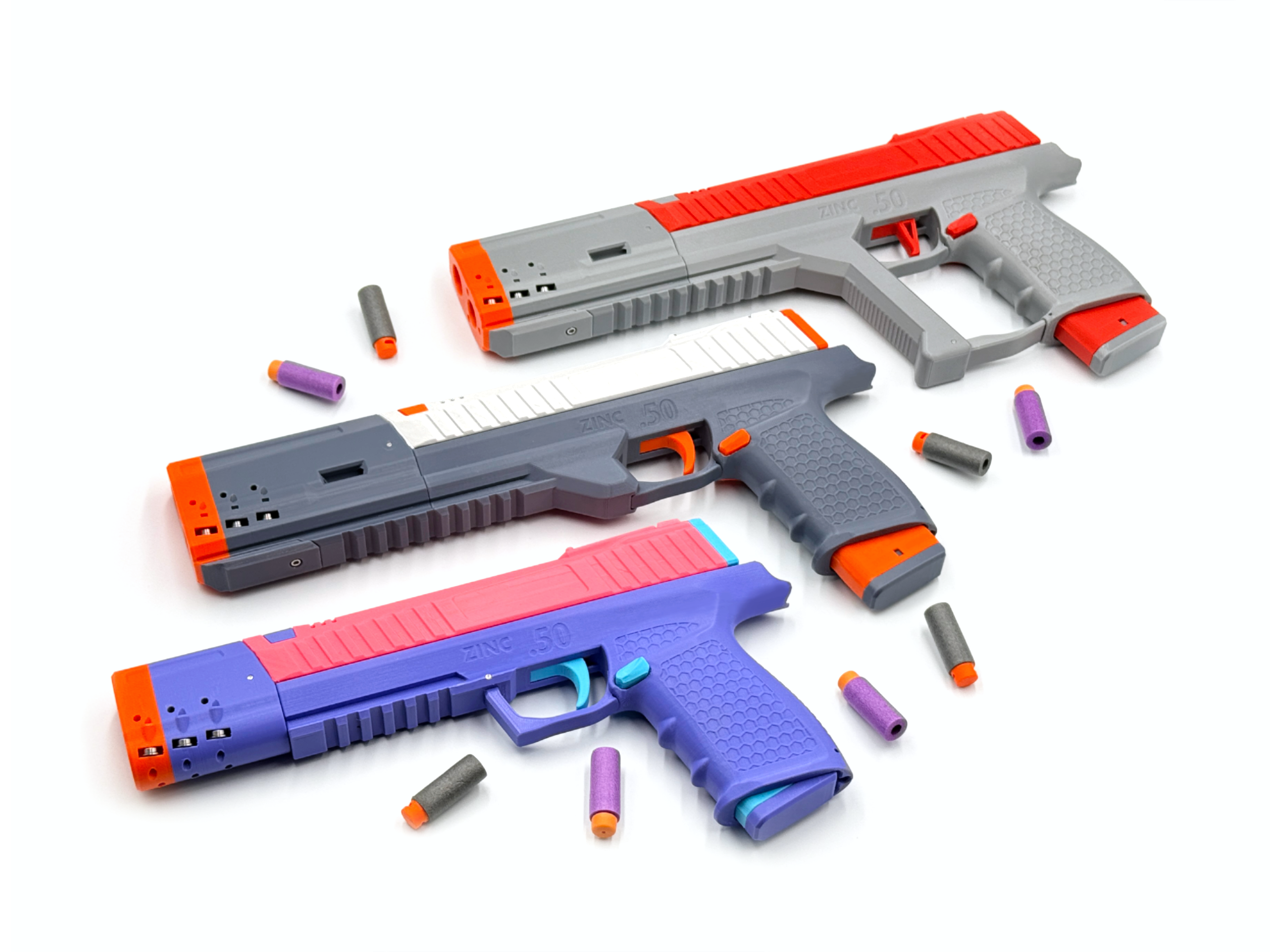 Zinc .50 - Nerf Hand Cannon - Mag Fed - Up to 250 FPS