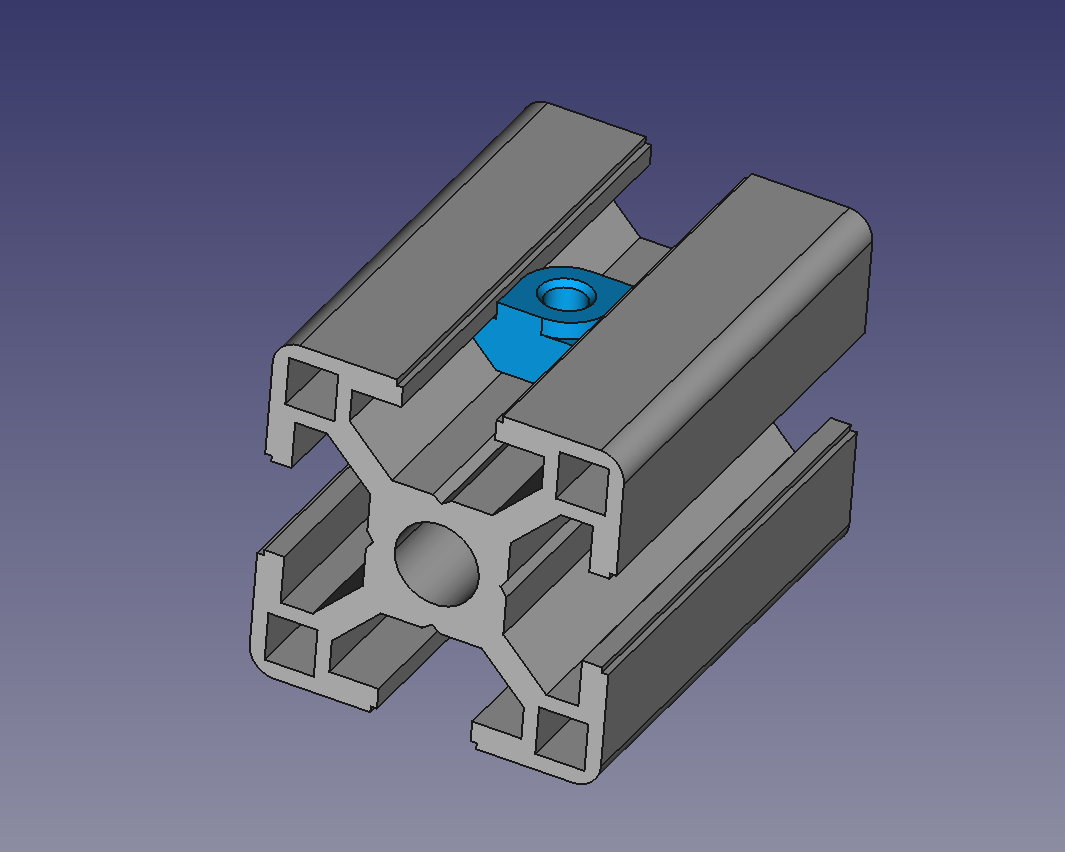T-nut for Prusa Mini extrusions (groove 8, type B, M4 thread)