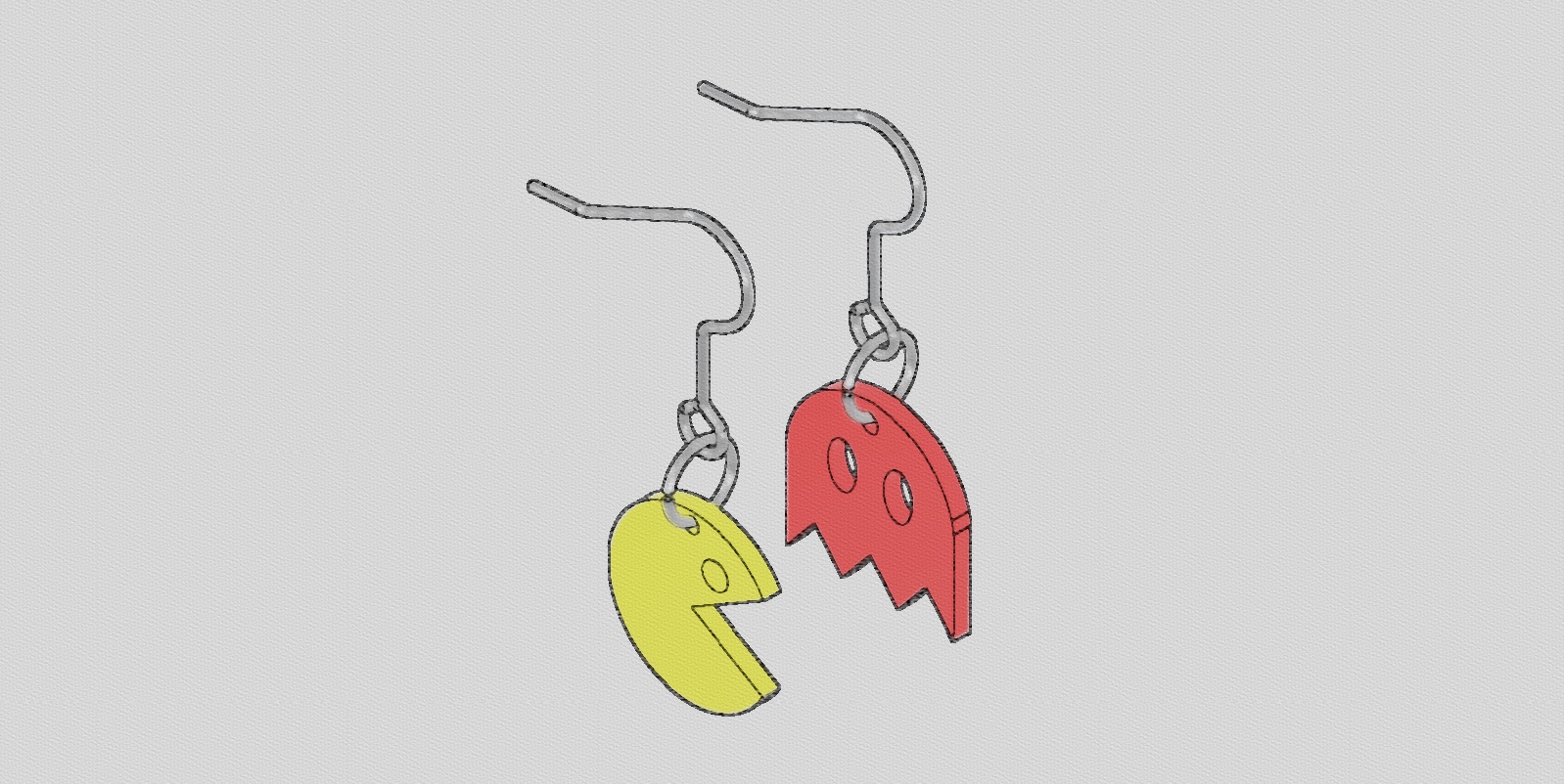 Pac-Man earrings