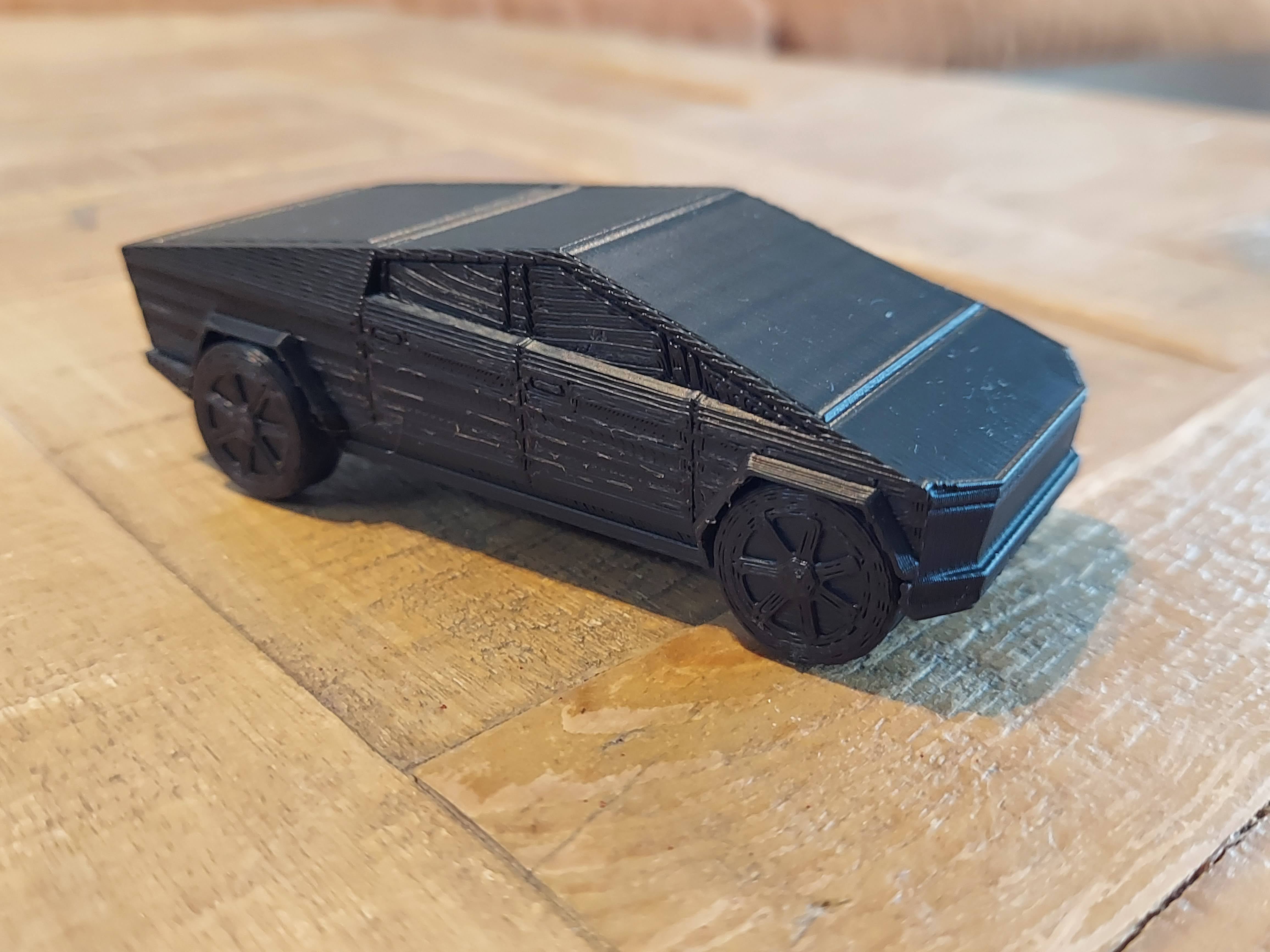 Tesla CyberTruck print in place with moving wheels