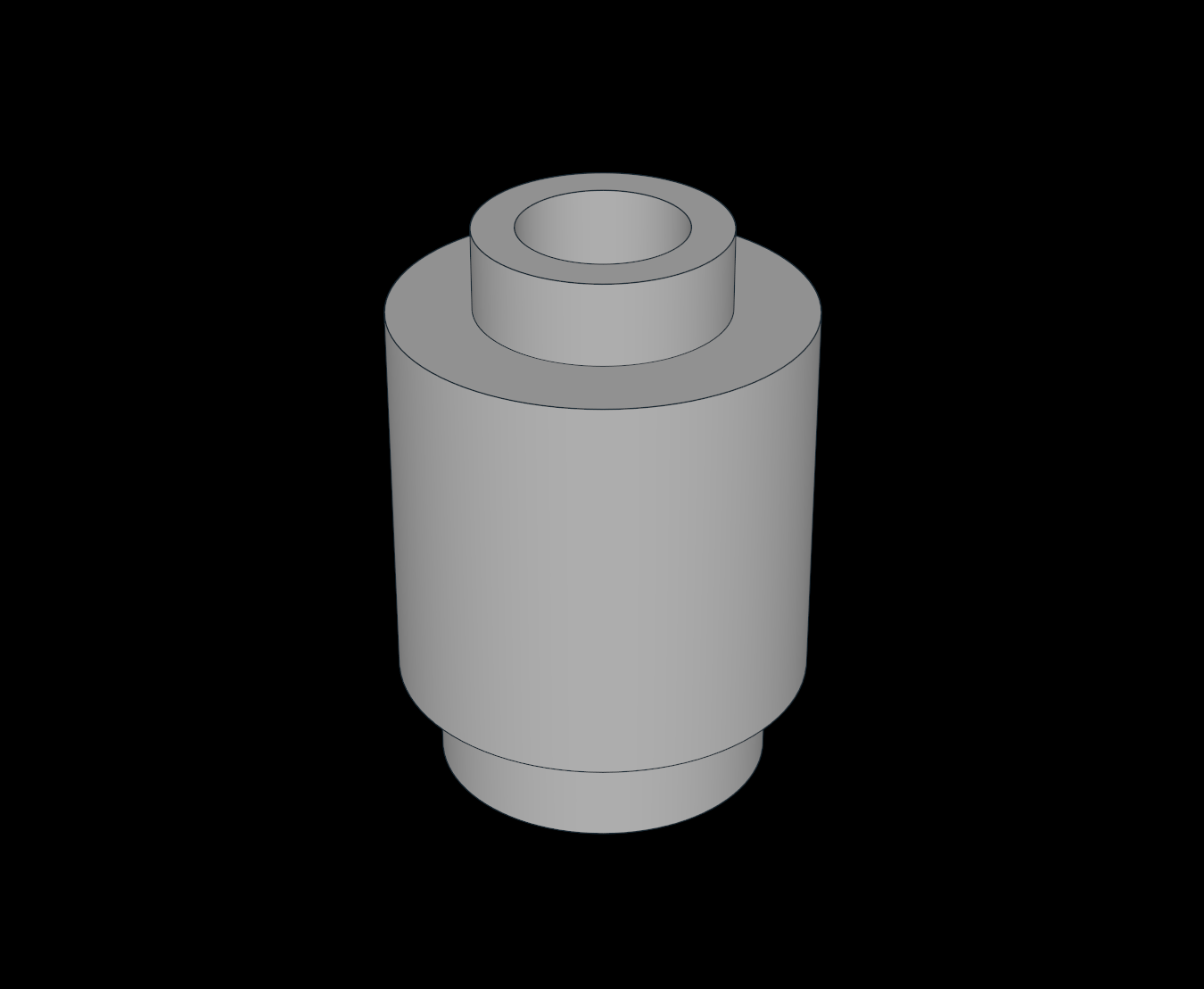 Lego Compatible (3062b.dat) Brick 1 x 1 Round with Hollow Stud
