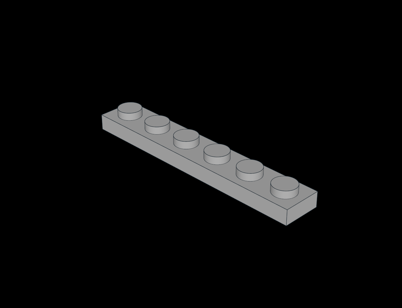 Lego Compatible (3666.dat) Plate 1 x 6