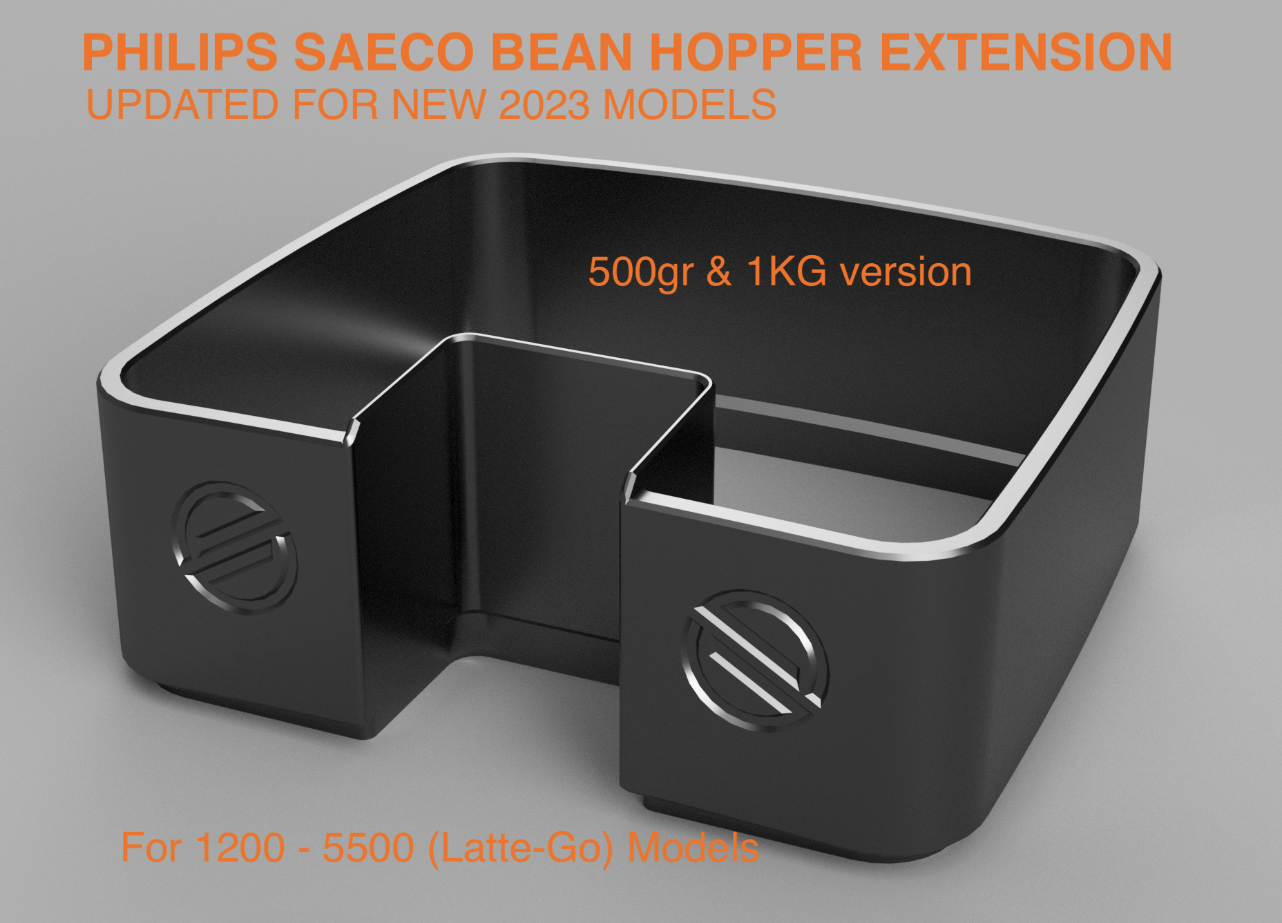 Bean reservoir (hopper) extension Philips Saeco 1200-5500 (latte go) series