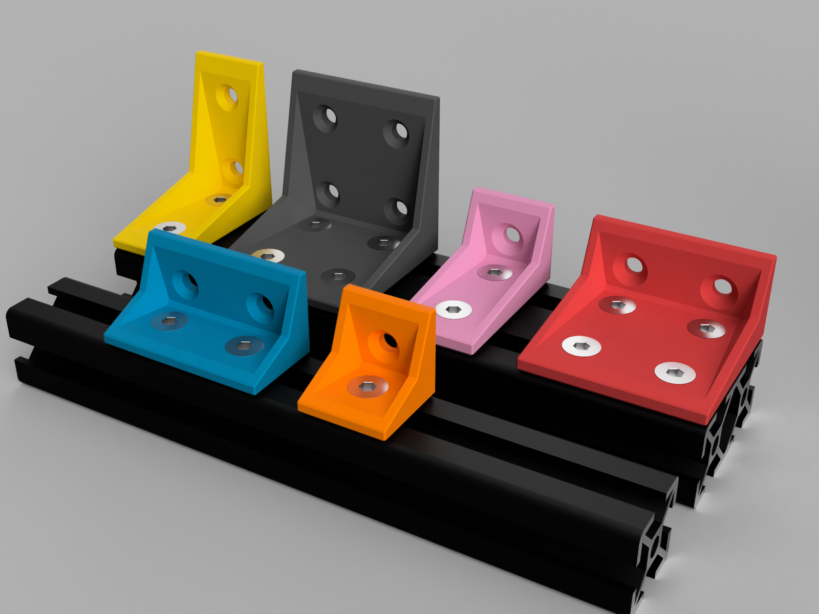 Aluprofile-Brackets (optimized for 3D printing)
