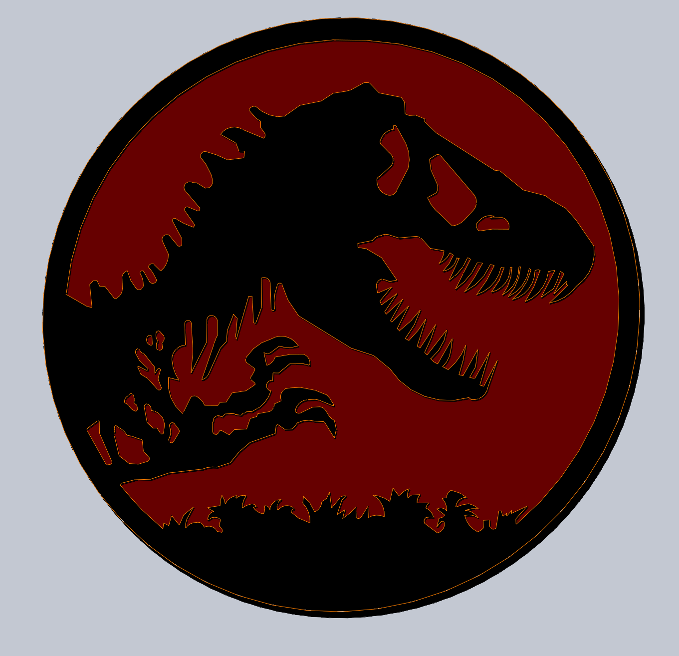 Jurassic Park Logo 2D Art