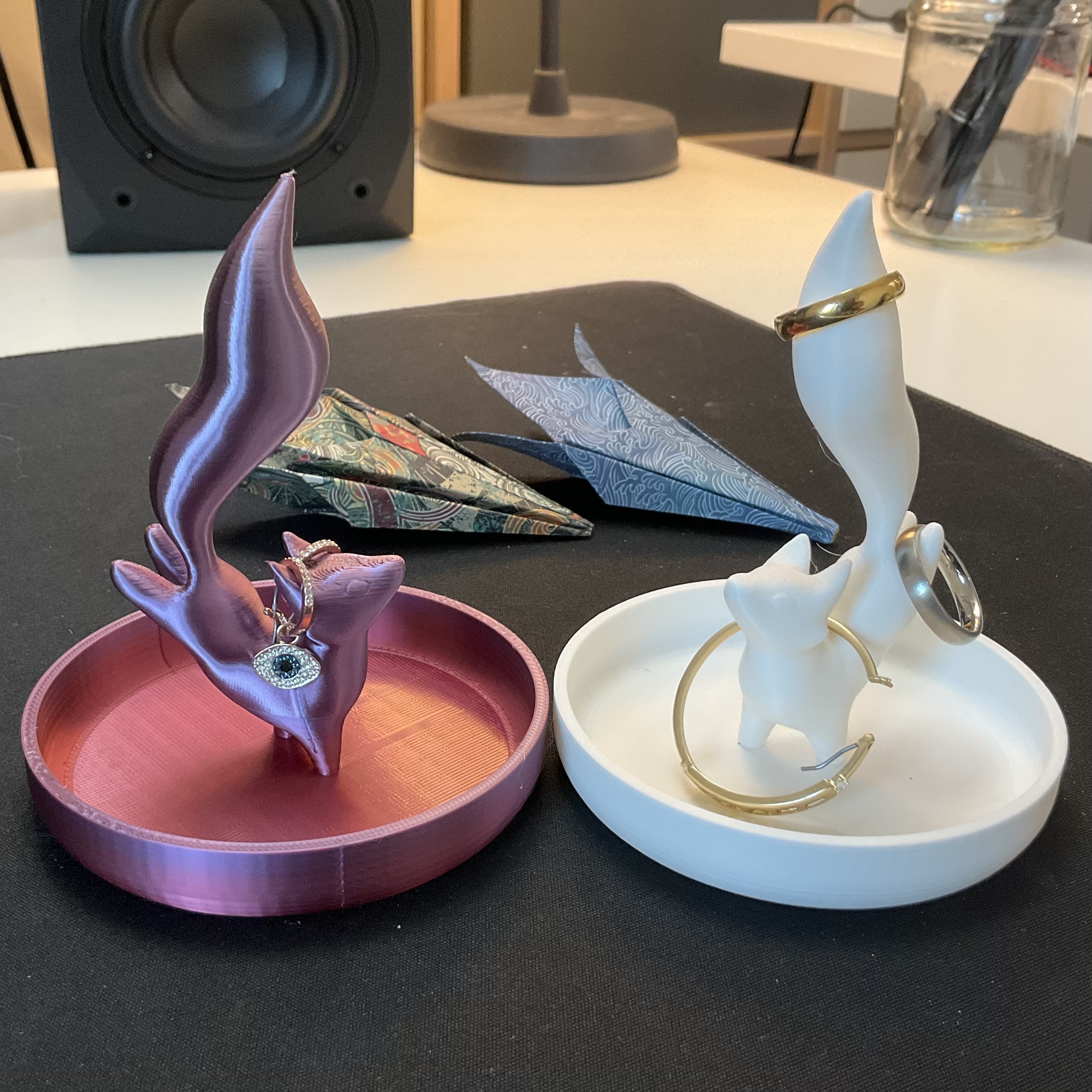 Dancing Fox Ring Holder And Tray