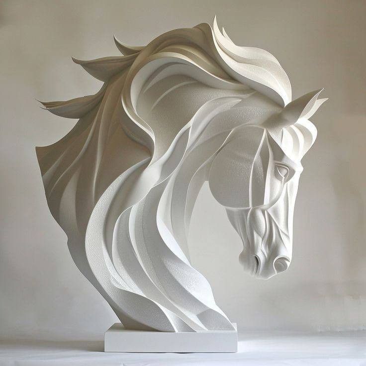 TΓͺte de cheval β Sculpture rΓ©aliste 3D