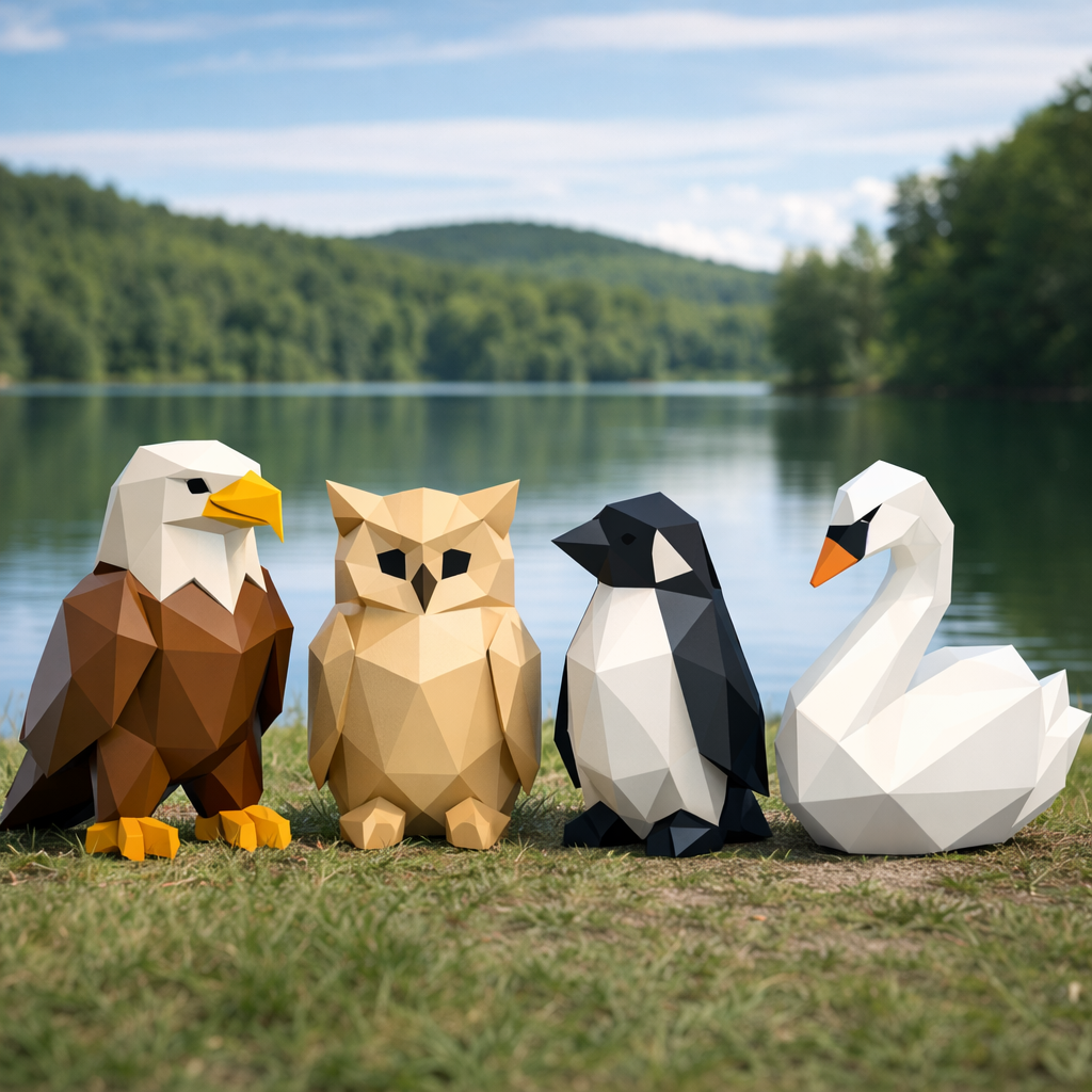 Abstract Minimal Animals β Birds Set (Low Poly)