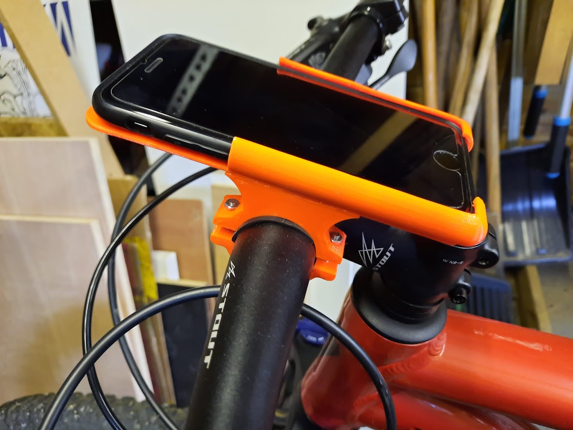 Sturdy Phone Mount for Mountain Bike (iPhone SE)