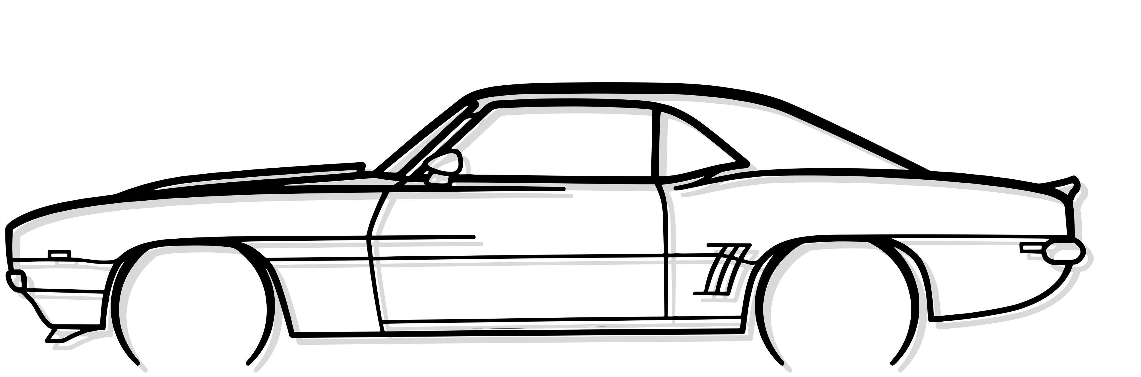 Chevrolet Camaro 1969 Silhouette Wall Art
