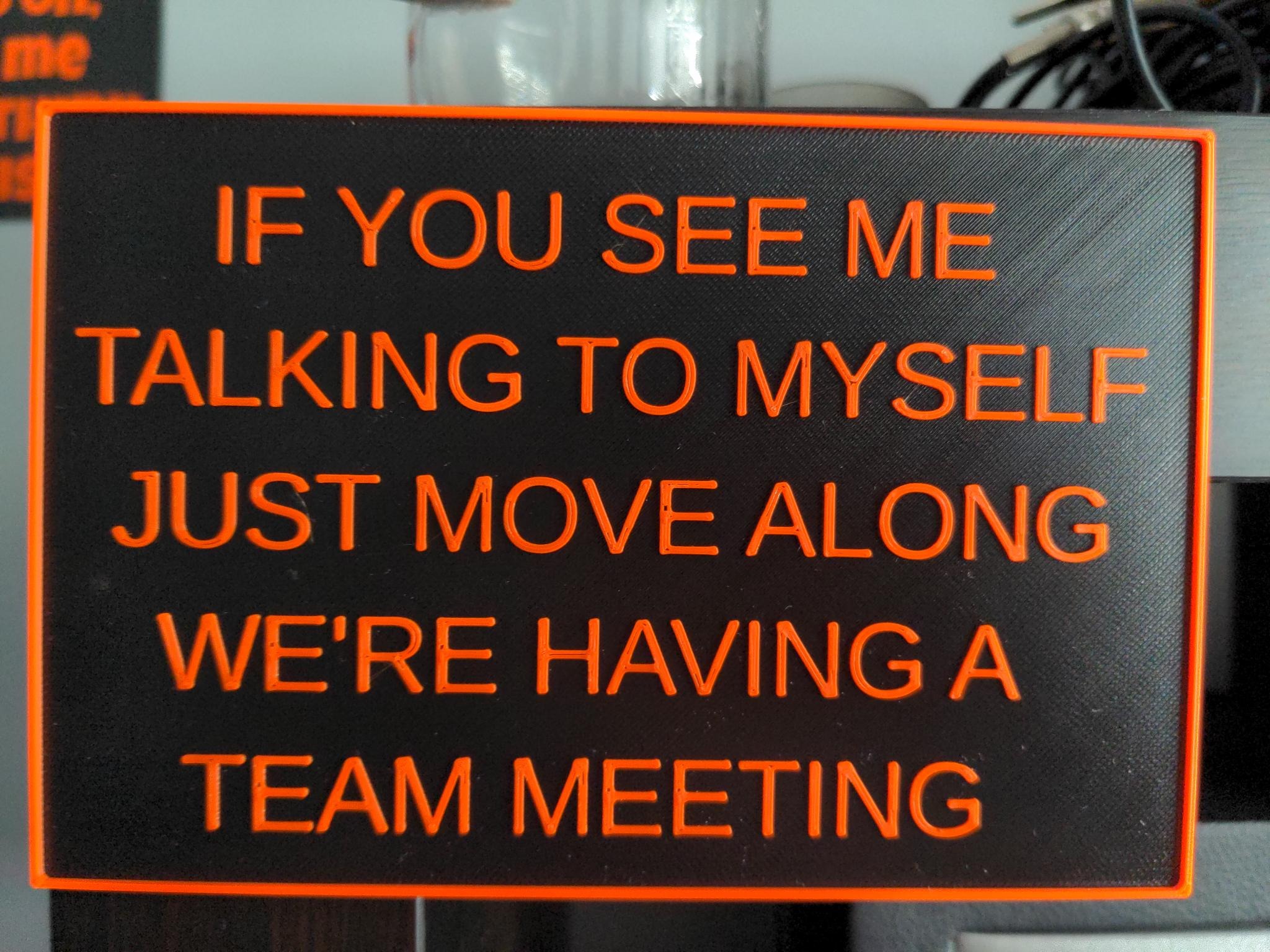 Team Meeting Sign