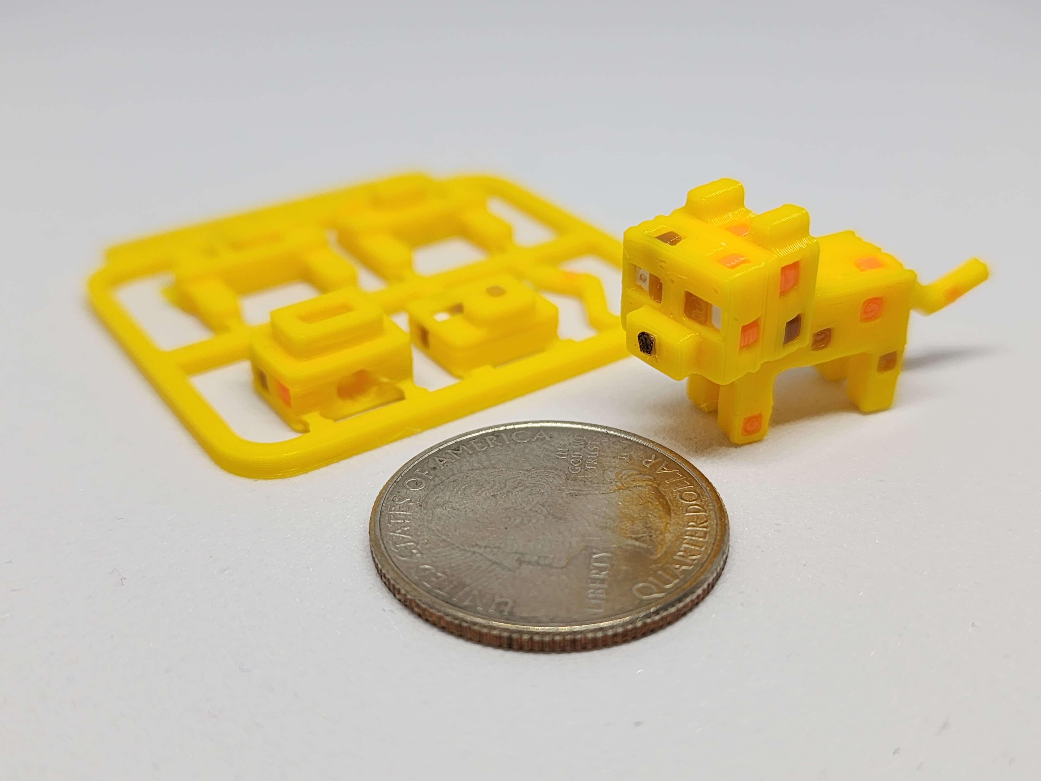 Minecraft-inspired Ocelot Mini Figure Kit Card/ Keychain