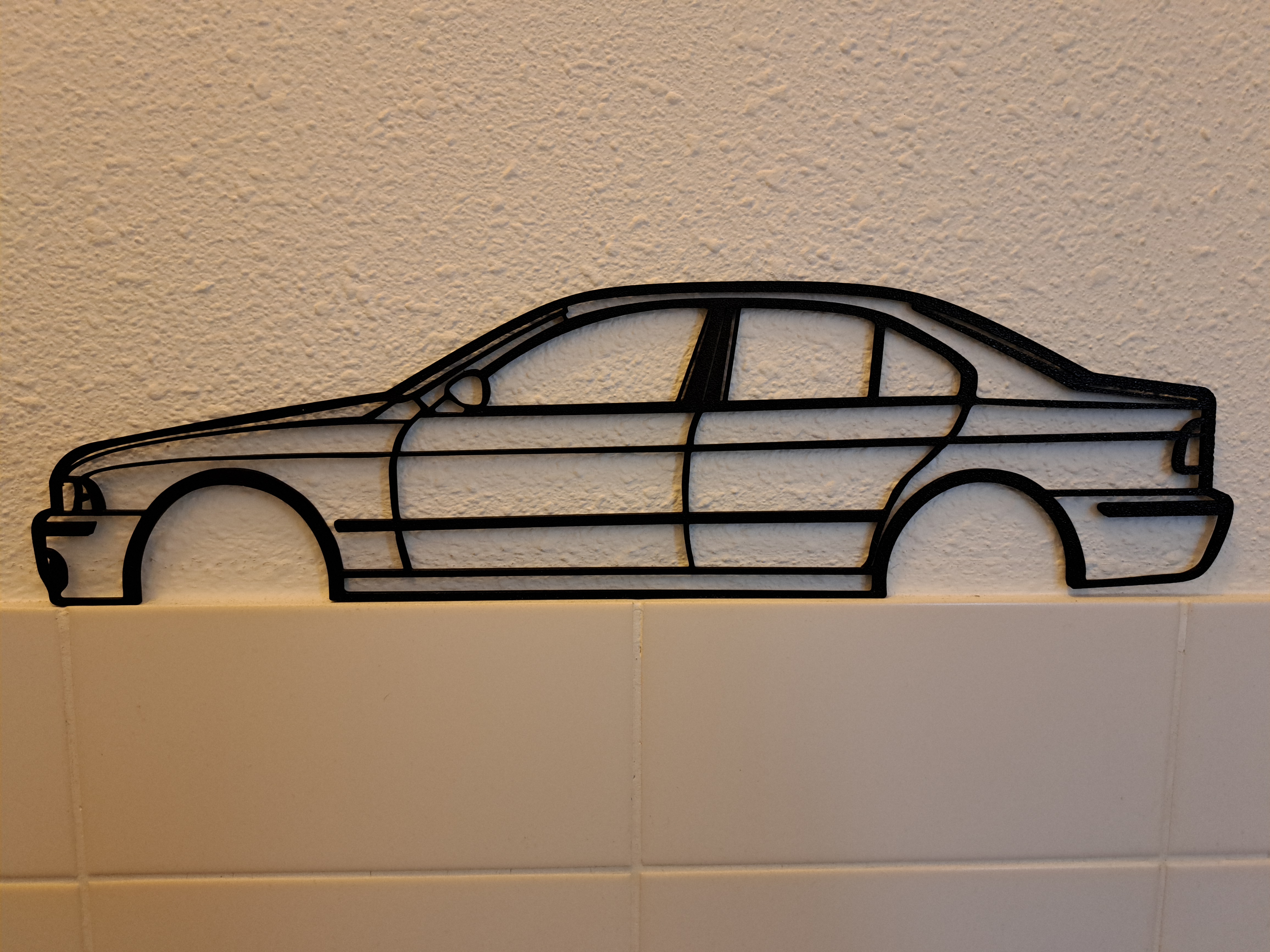 BMW 5 Series E39/ 5series silhouette Wall Art