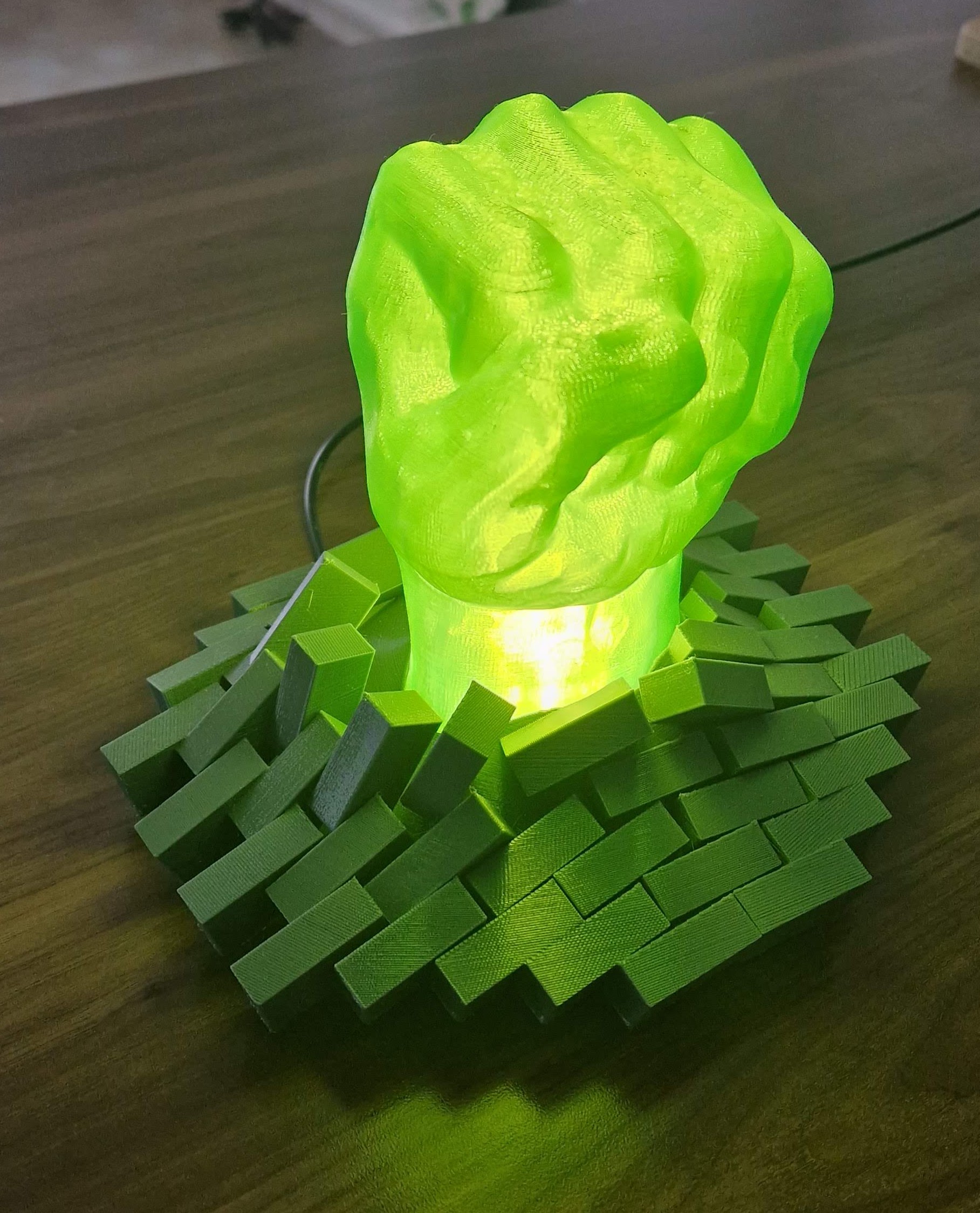 Hulk's Fist from the wall - lamp