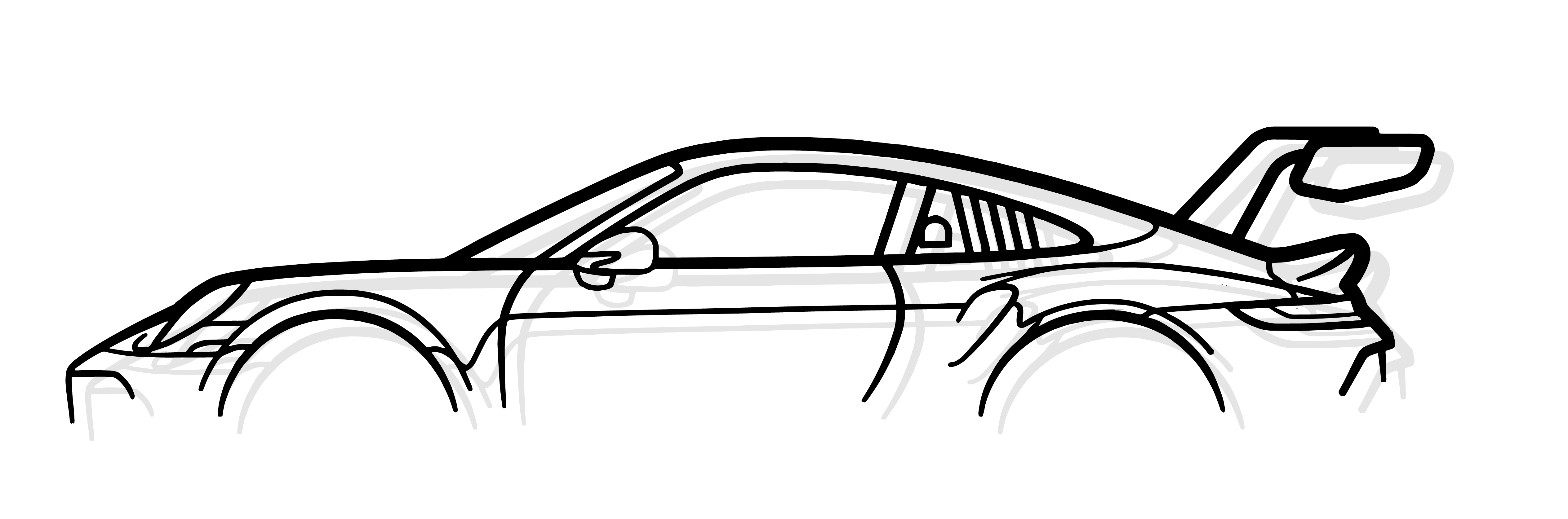 Porsche 992 GT3 Cup Edition Wall Art Silhouette