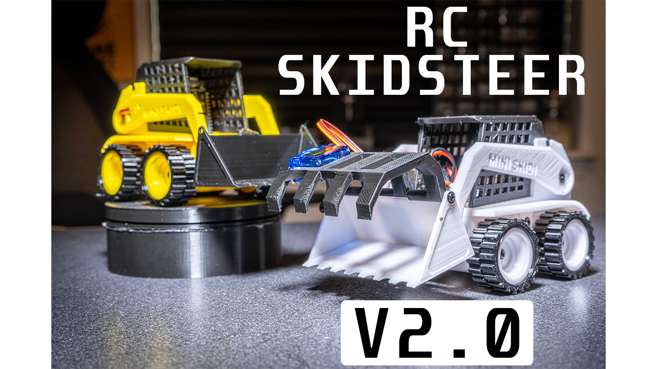 V2.0 3D Printed RC Skidsteer
