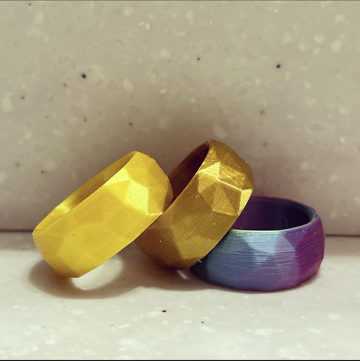 Wide Low Poly Ring