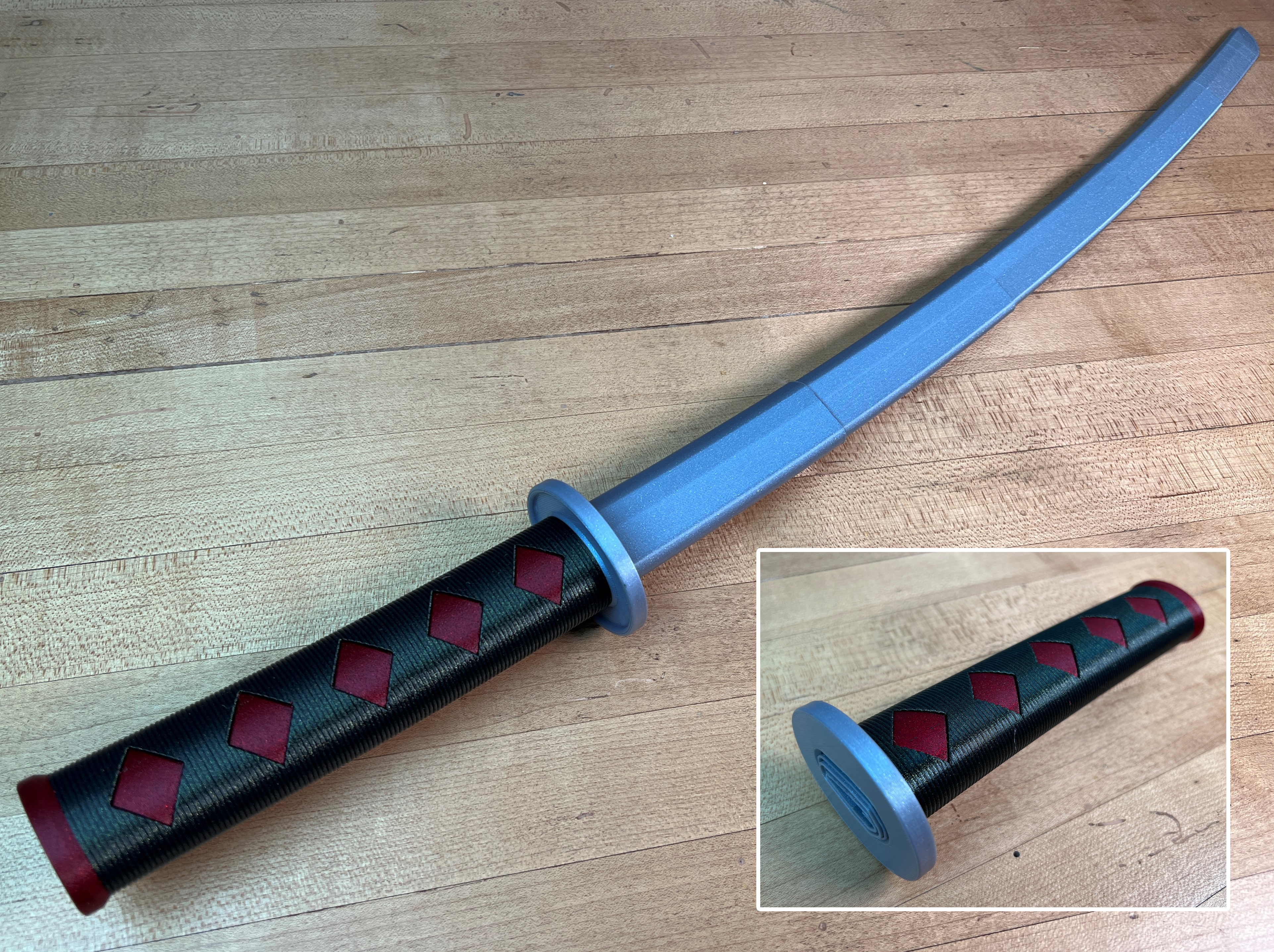 Collapsing Katana Print-in-Place (Multi-Color)