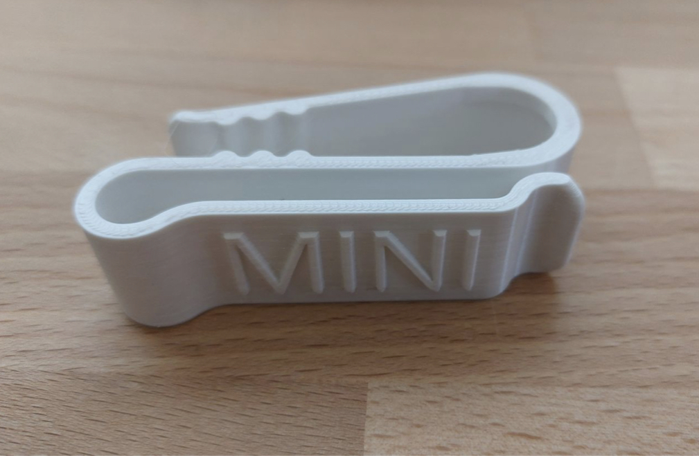 Mini Cooper sun visor glasses holder
