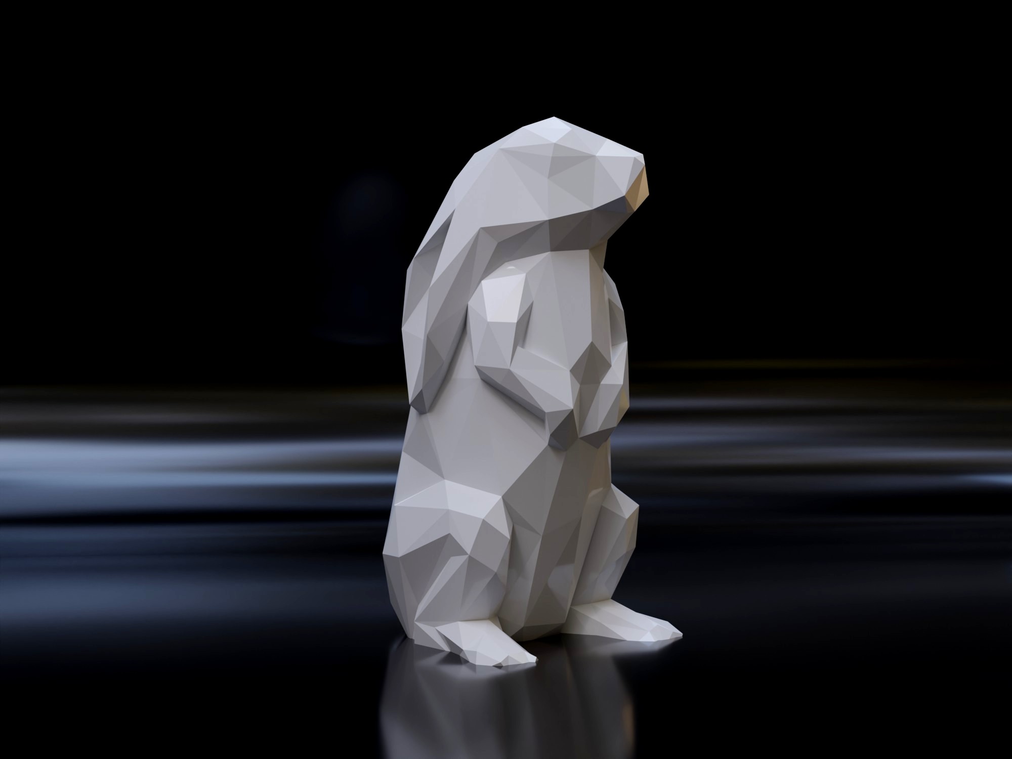 Low poly rabbit